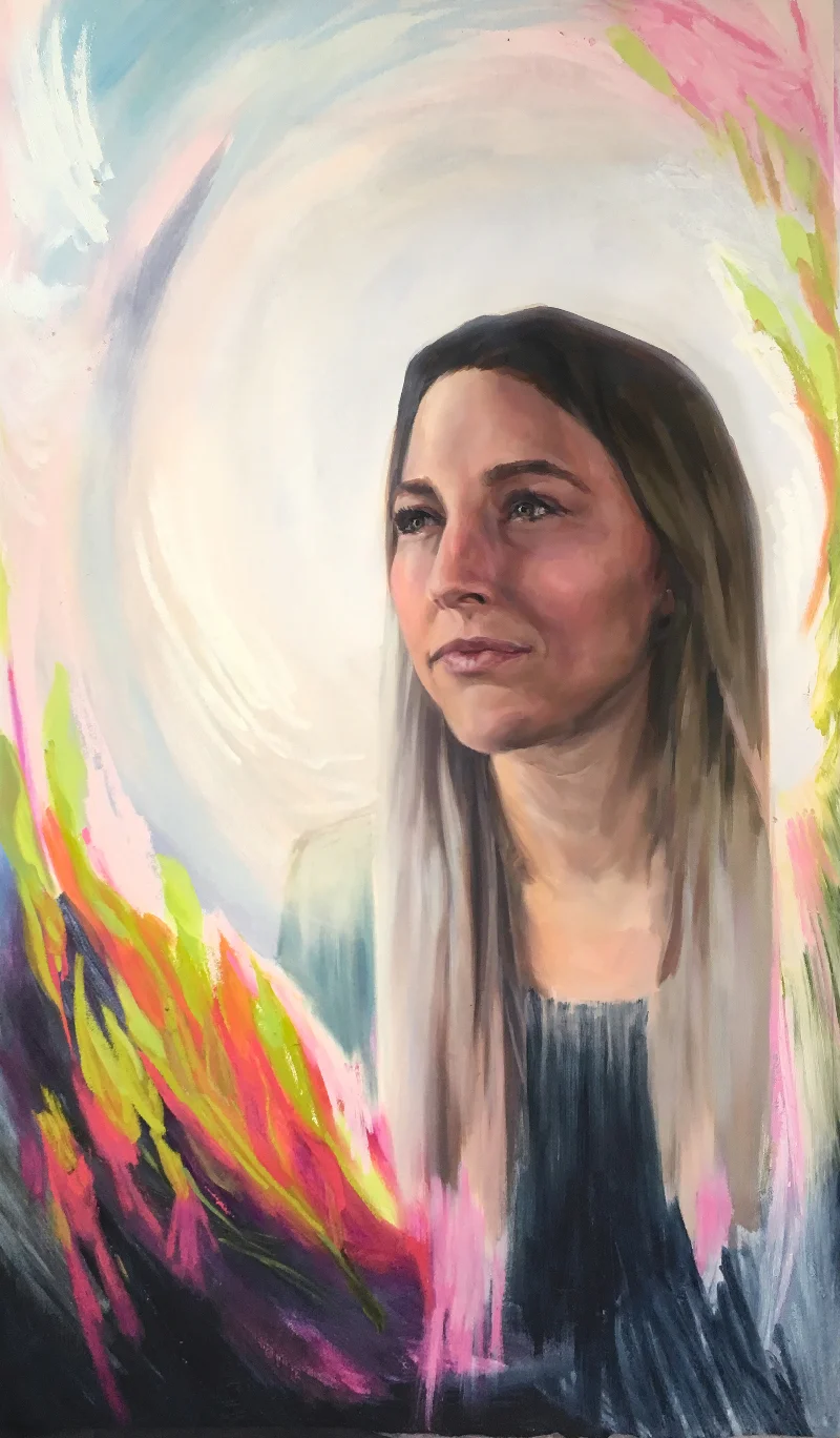 St. Perpetua, 35" x 60," Oil on Panel, by Melissa Carmon