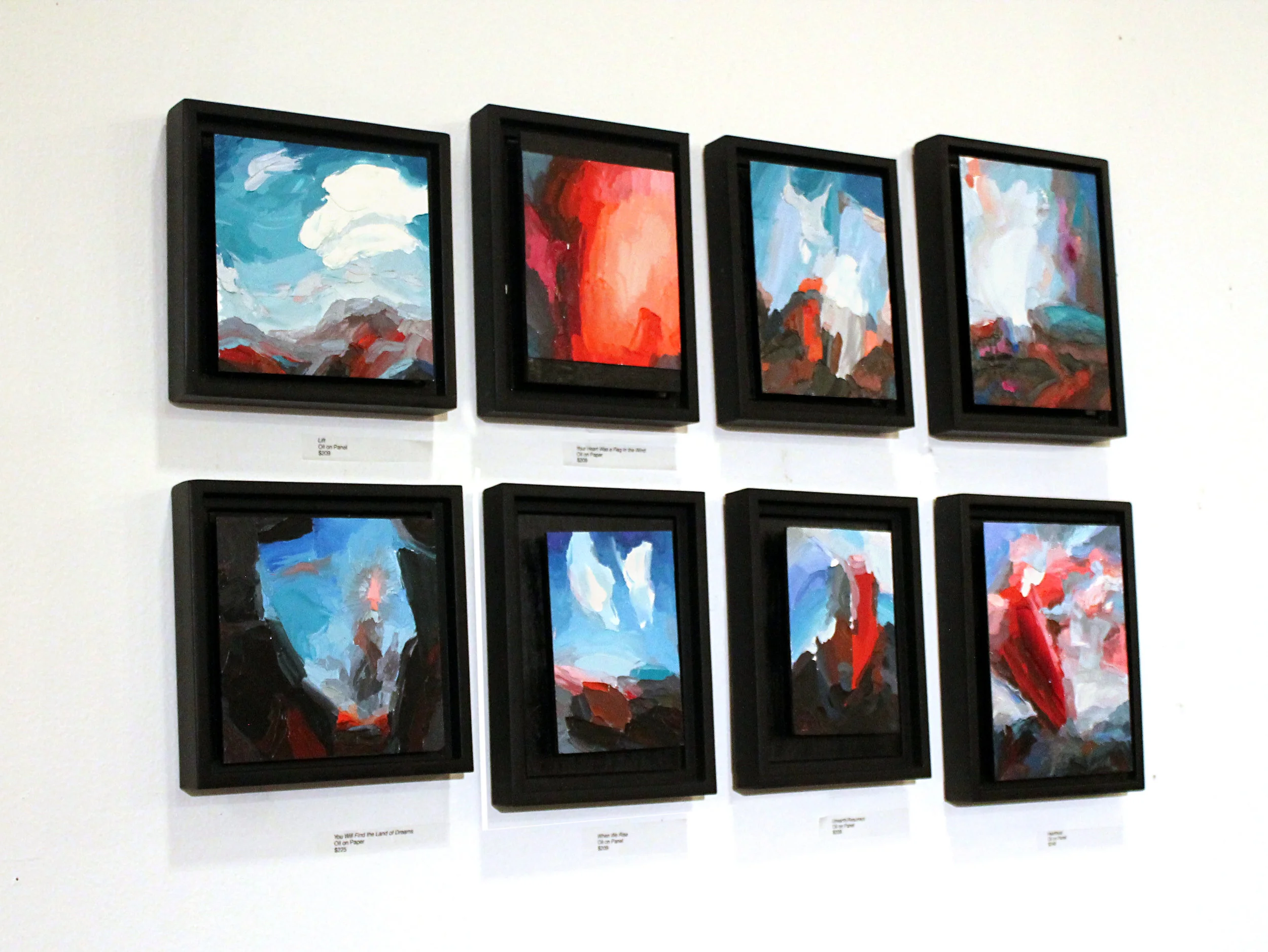 These one-of-a kind abstract paintings were born out of a rigorous exploration of color theory. Each study draws on a combination of Post-Impressionist Color theory and expertise in modern pigments.