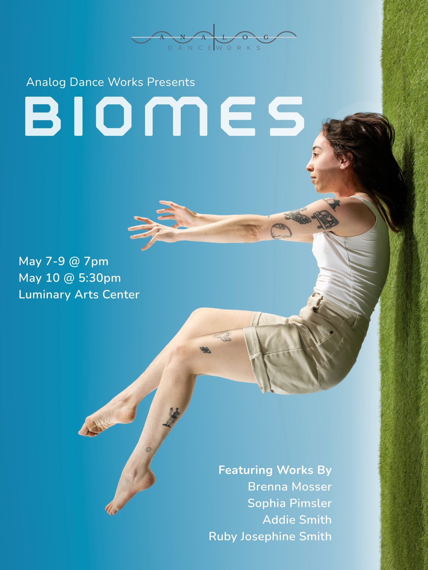 If you&rsquo;d like to see even more of BIOMES than just the selection being performed at the Leaf Man screening on May 27th, the full show will be performed at the @luminaryartscenter next Thursday, May 7 through Sunday, May 10th! Head to the link i
