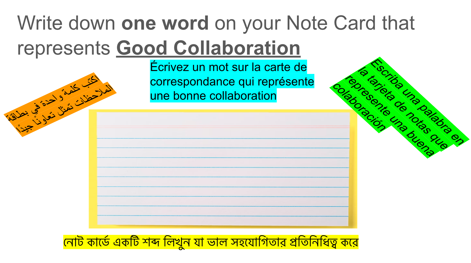 Student Collaboration Talking Circle Slide Example