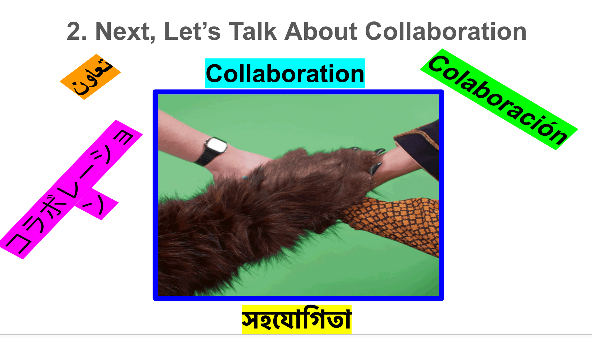 Student Collaboration Talking Circle Slide Example