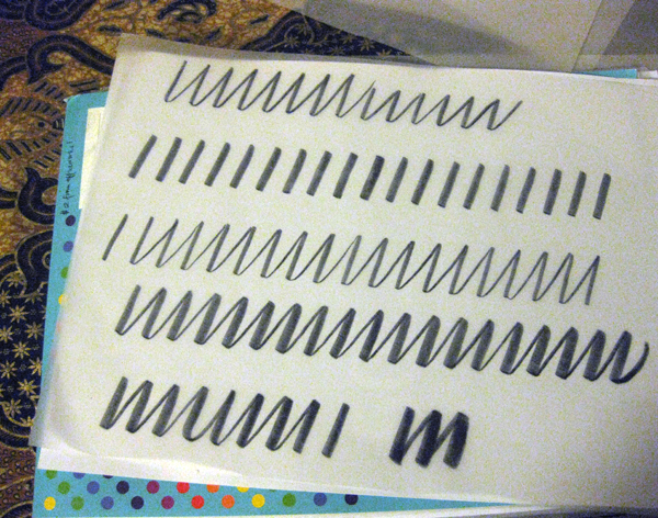 The different strokes and angles and what makes lettering 'clean'