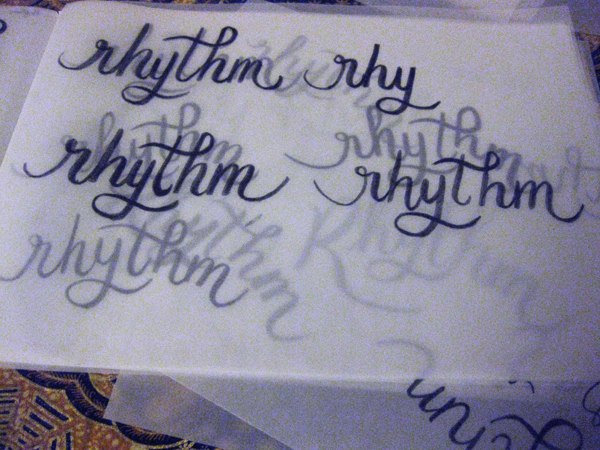 I did it a gazillion times (all on tracing paper)