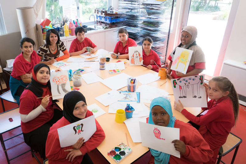Years 4-5 with their monster creations - Photo by Emmax photography