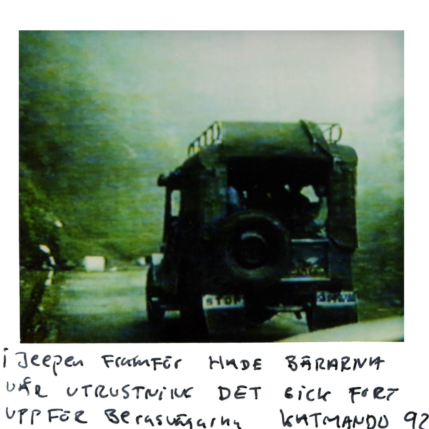 In the Jeep infront of us, the Sherpas had our gear...the speed up the hill roads was super fast Katmandu 92