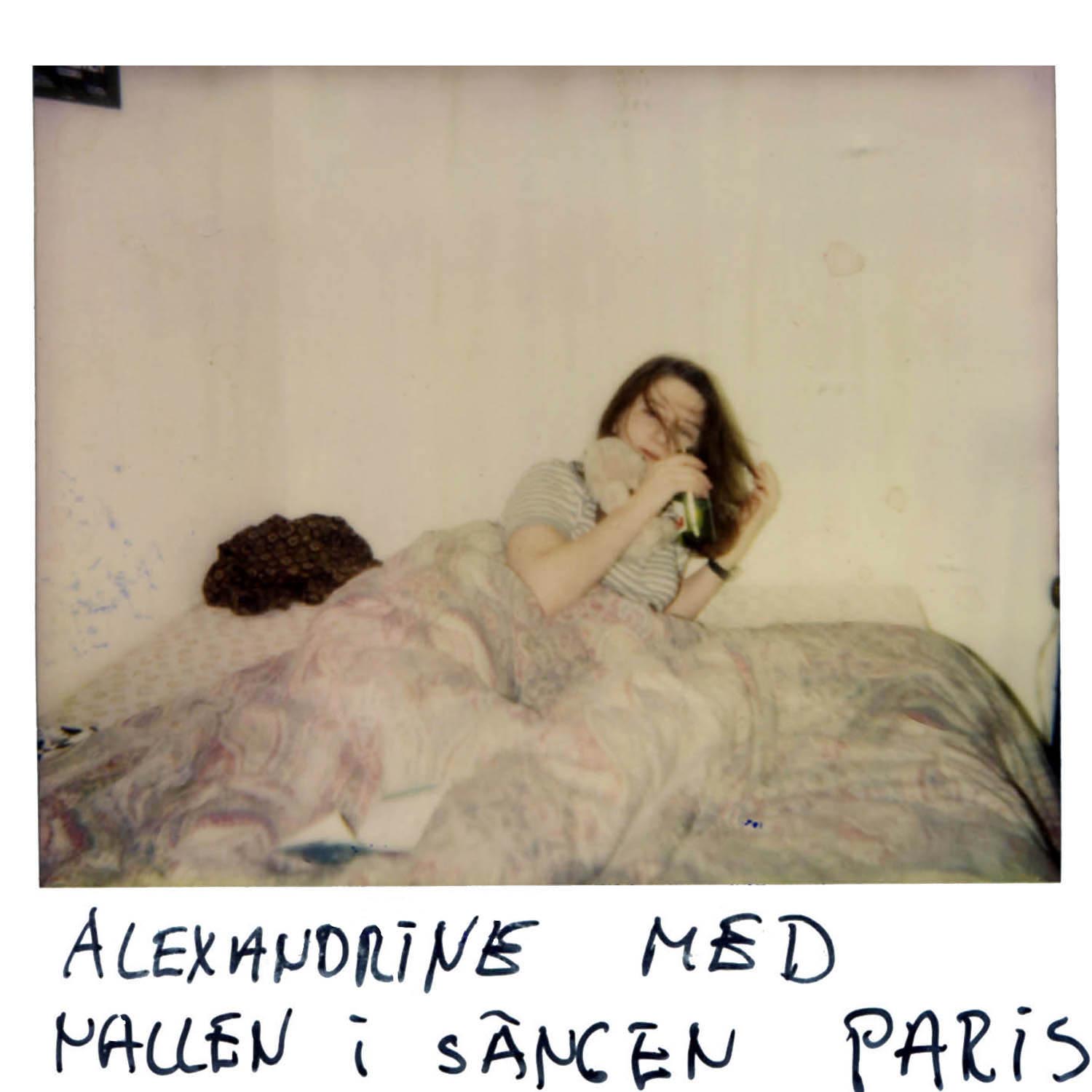 Alexandrine with her teddy bear in the bed. Paris