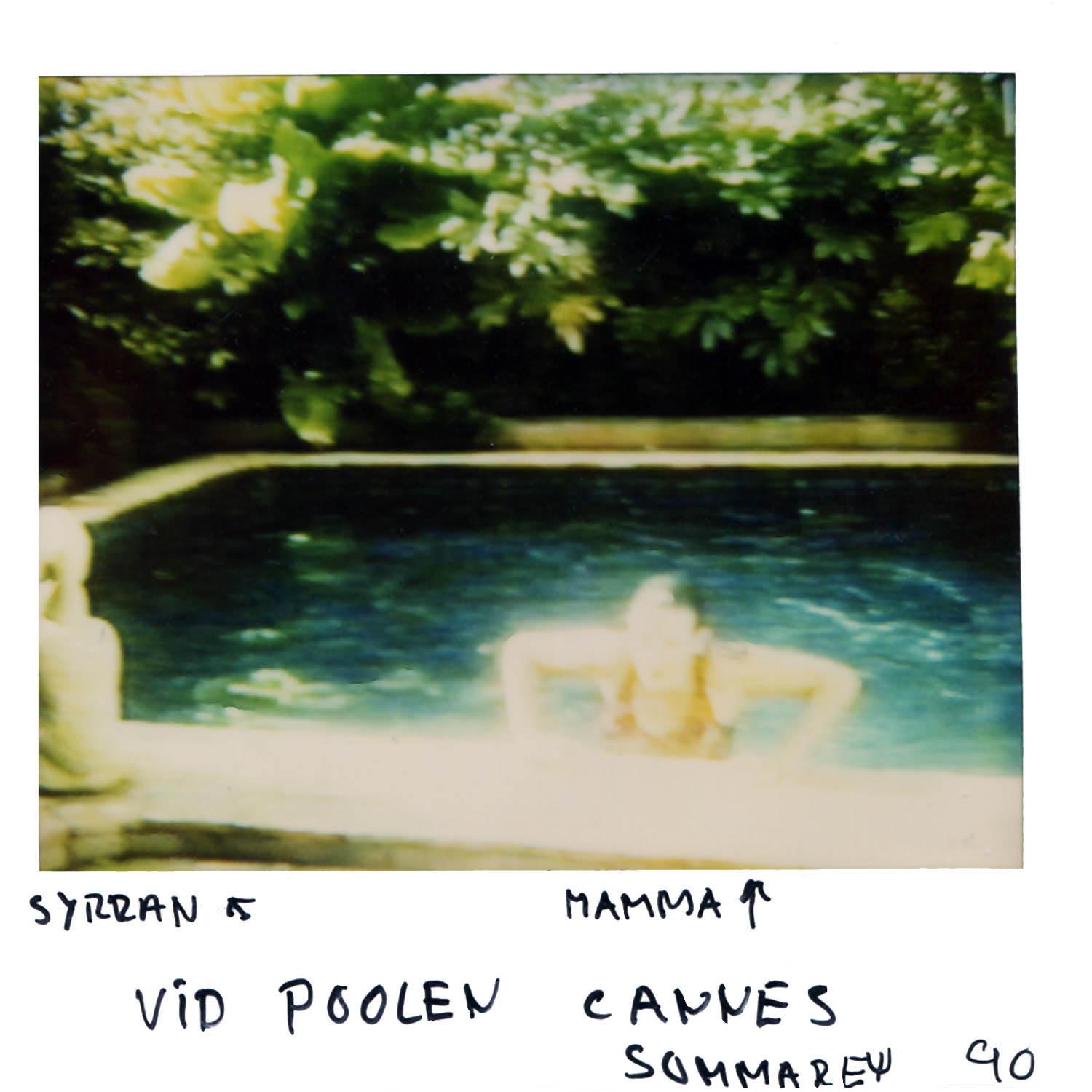 Mum and my sister (again) byt the pool in Cannes summer -90