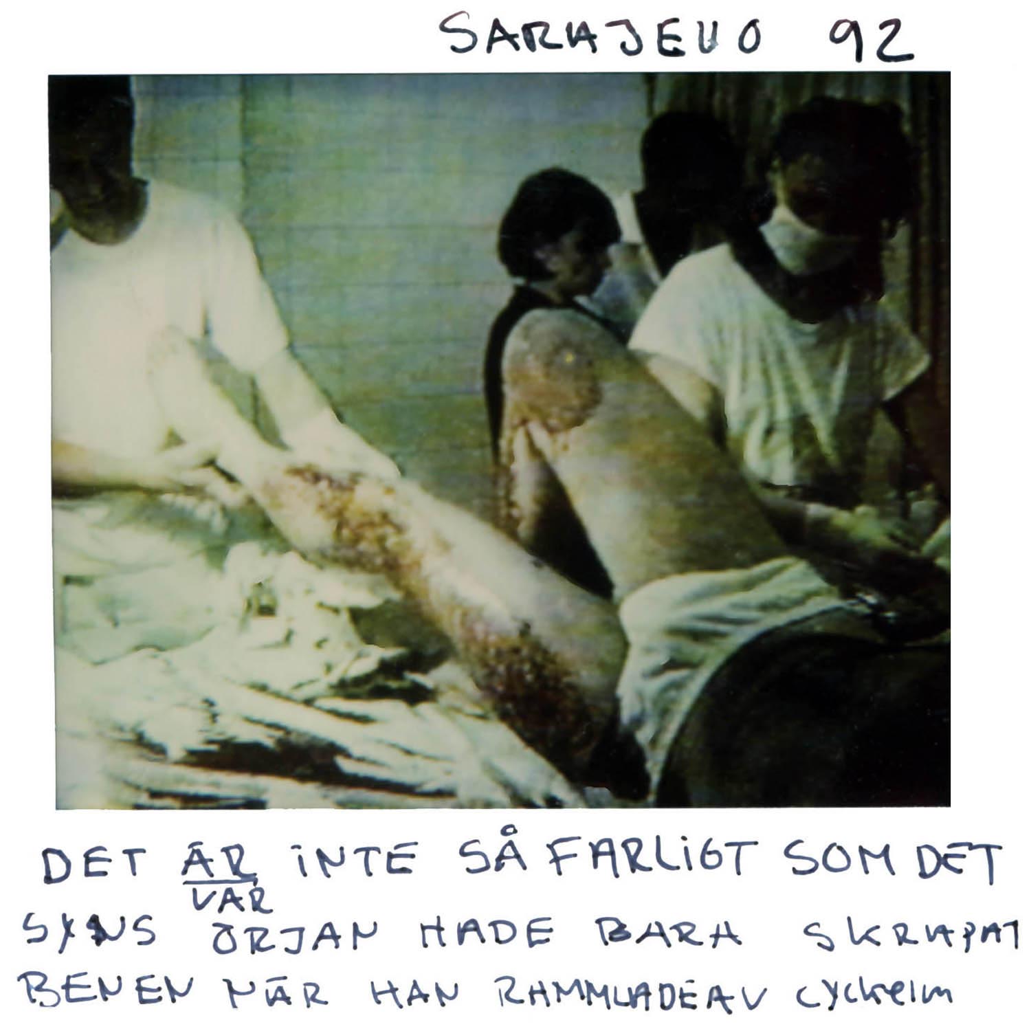 It was not as bad as it seams..Örjan had just scratched his legs when he fell off the bike