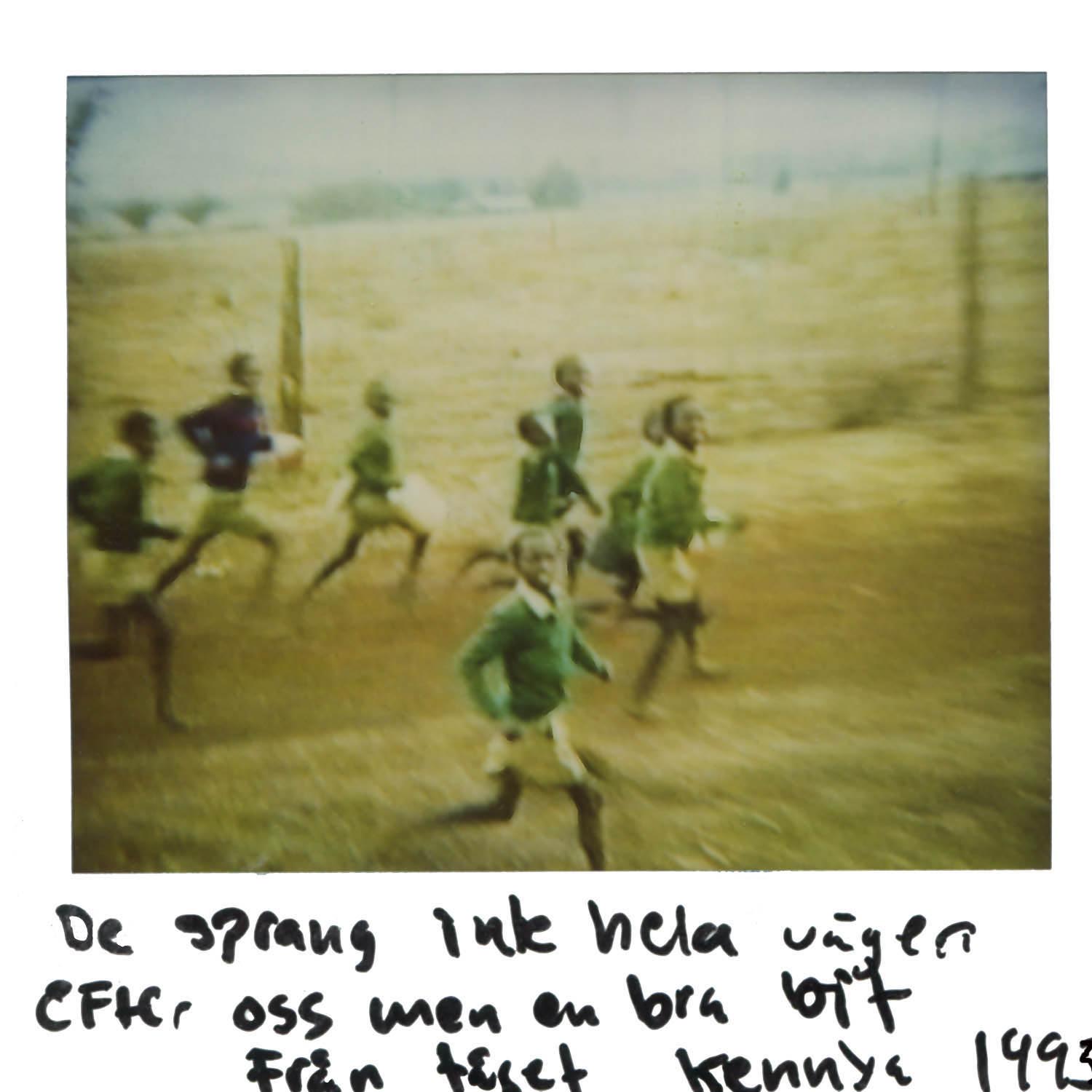 They run after us (not all the way) but a long way .... Pics taken from the train in Kenya 1993