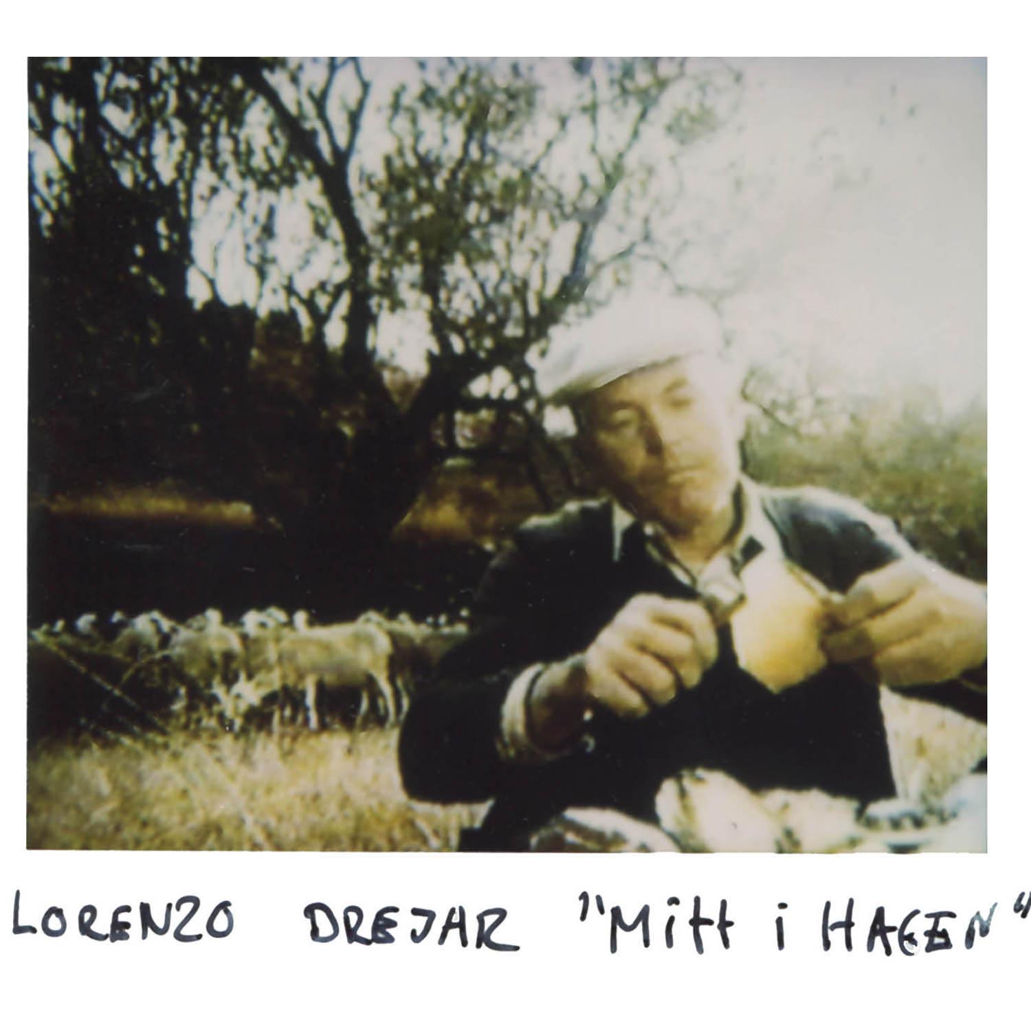 Lorenzo the potter using a hand powered wheel in the middle of the cow field 