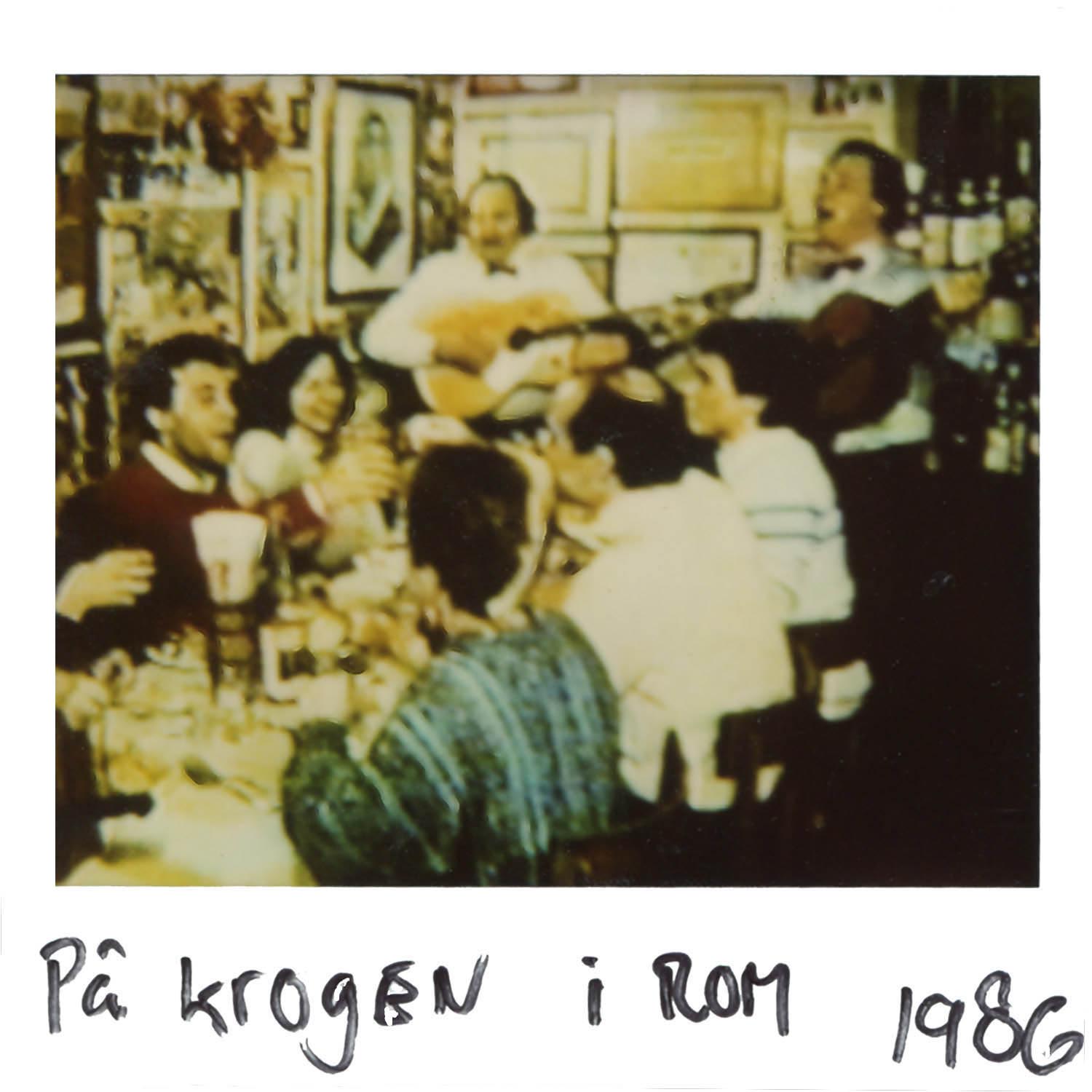 At the local r estaurant in Rome -1986