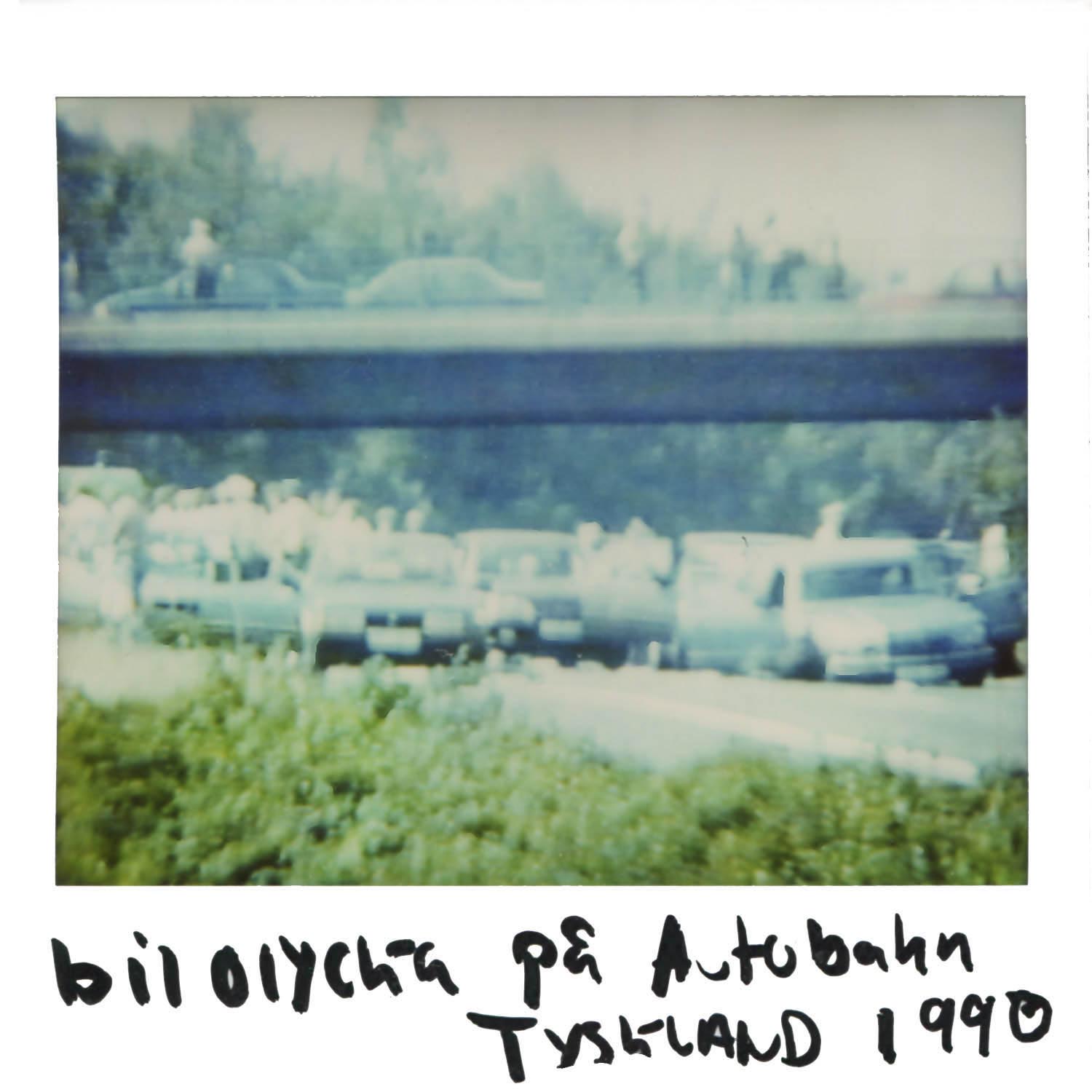 Car crash on the Autobahn in Germany 1990