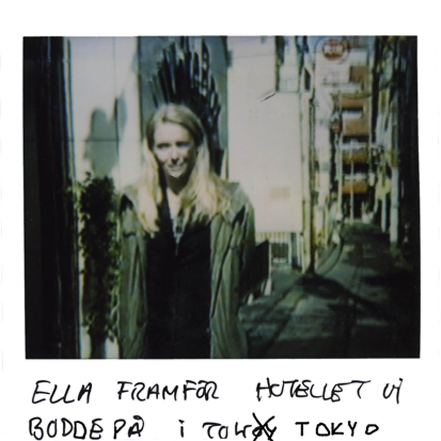 ELLA infront of the hotel we stayed at in TOKYO 