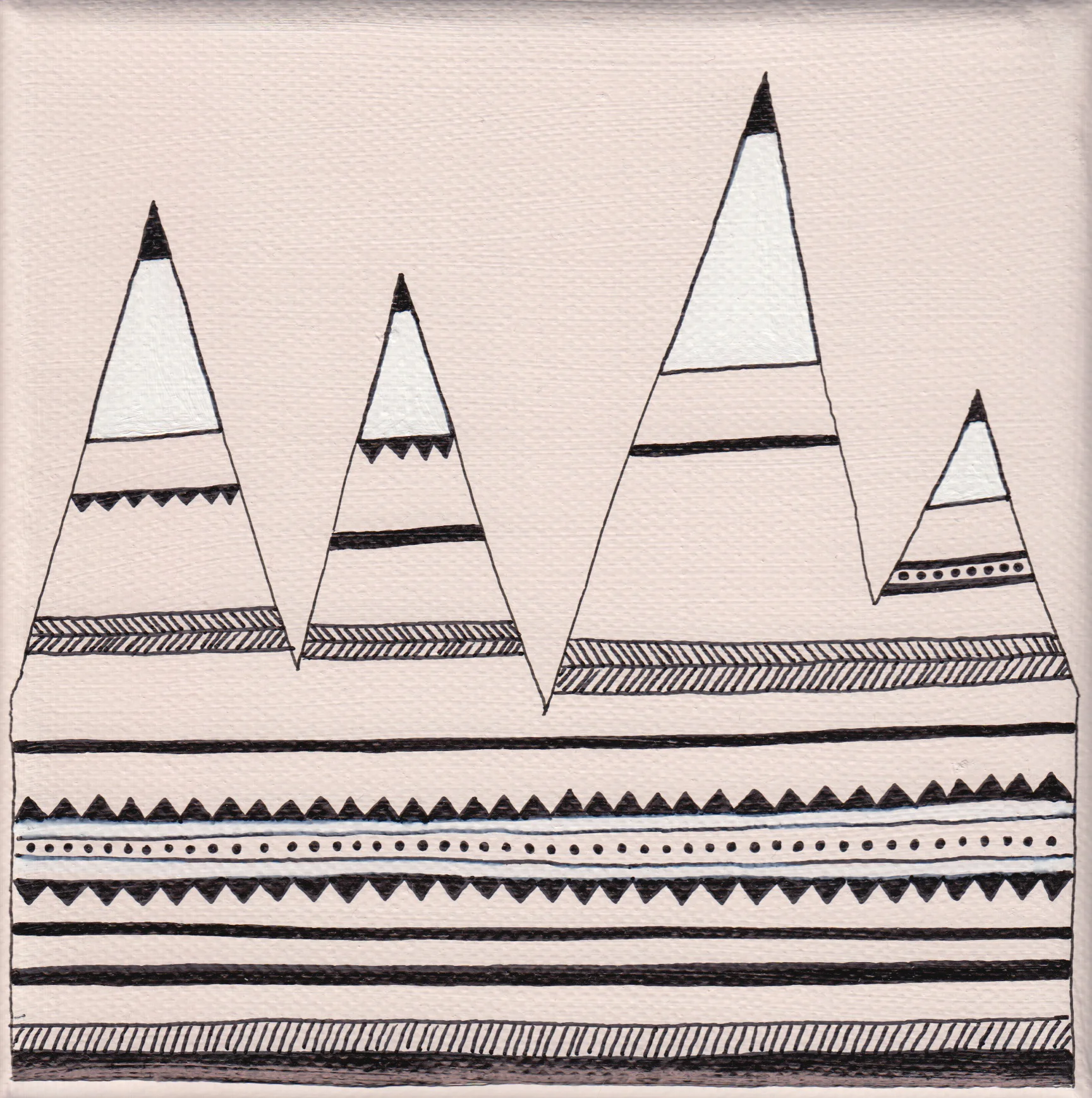 "mountains", rosè, 15x15cm, € 28,-