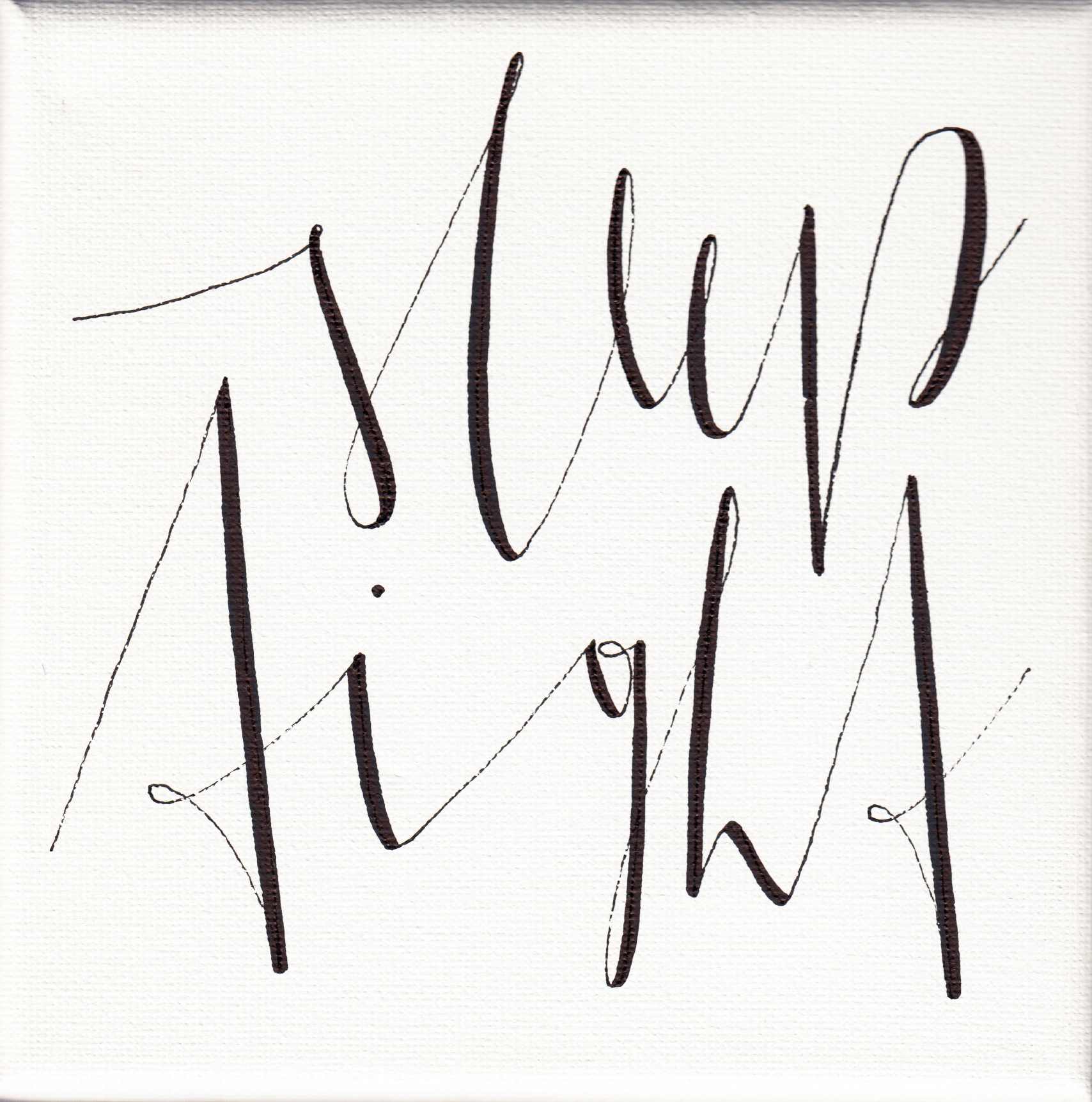 "sleep tight", white, 15x15cm, € 16,-