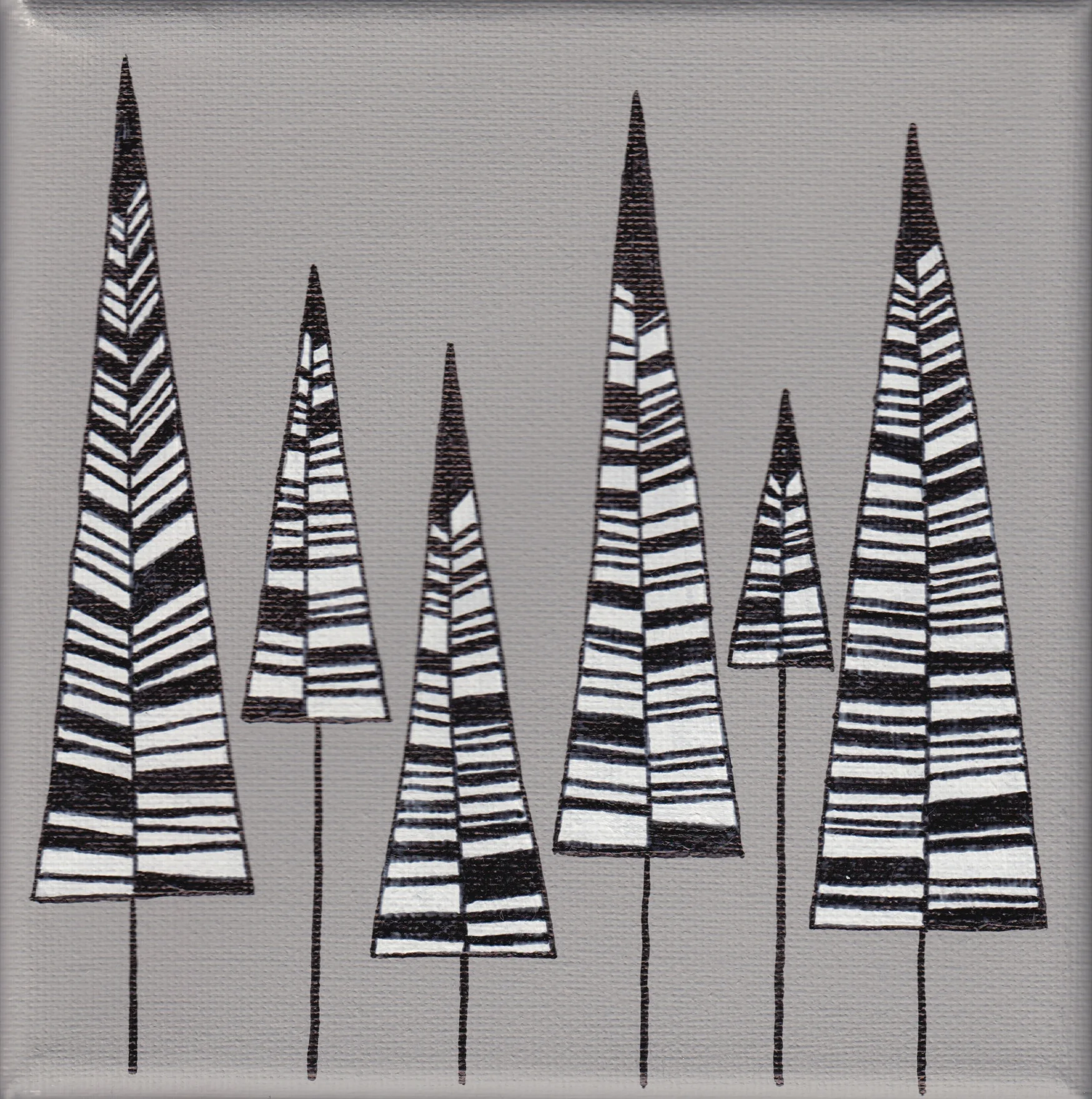 "trees", teal, 15x15cm, € 28,-