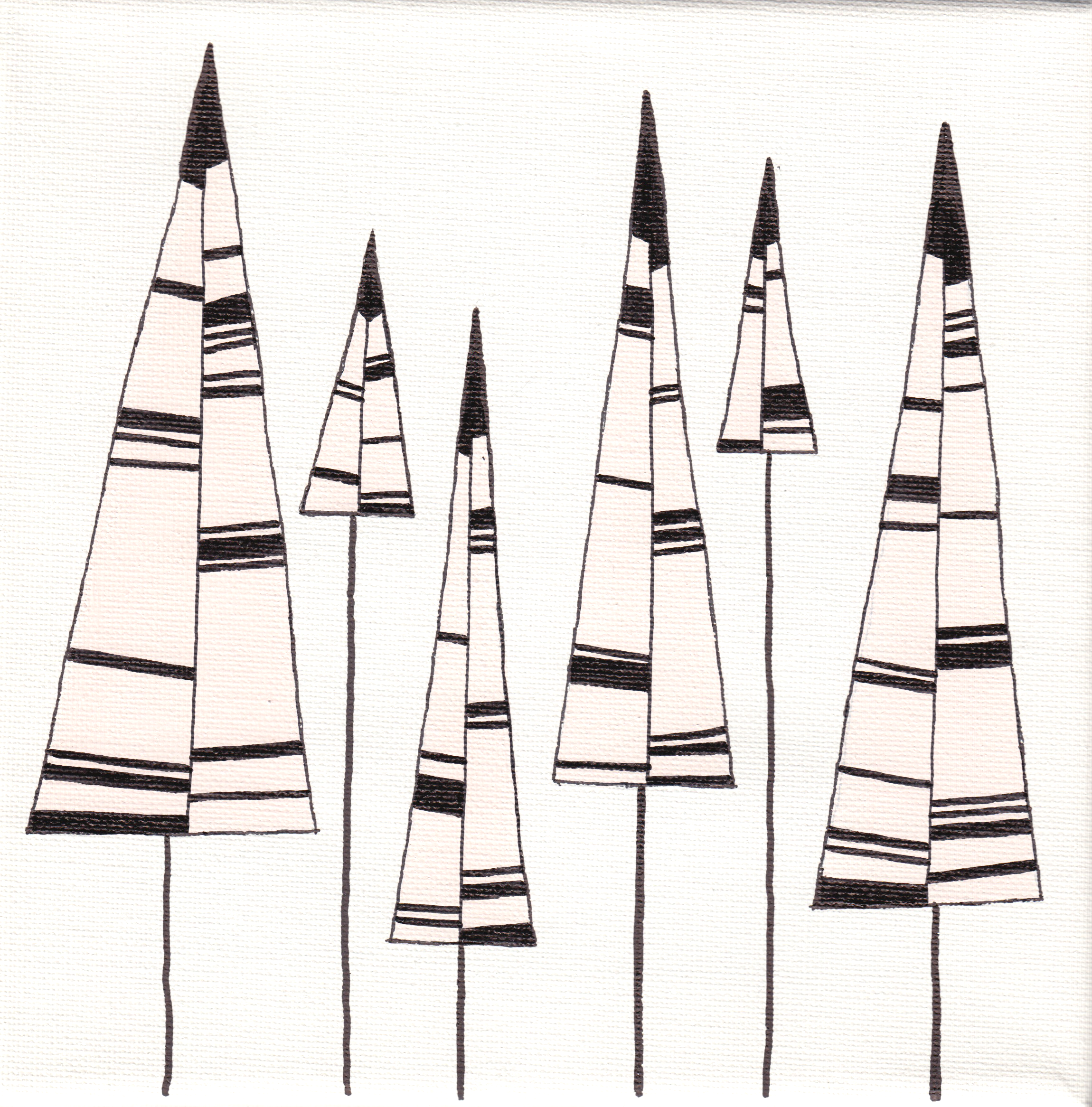 "trees", white, 20x20cm, € 36,-