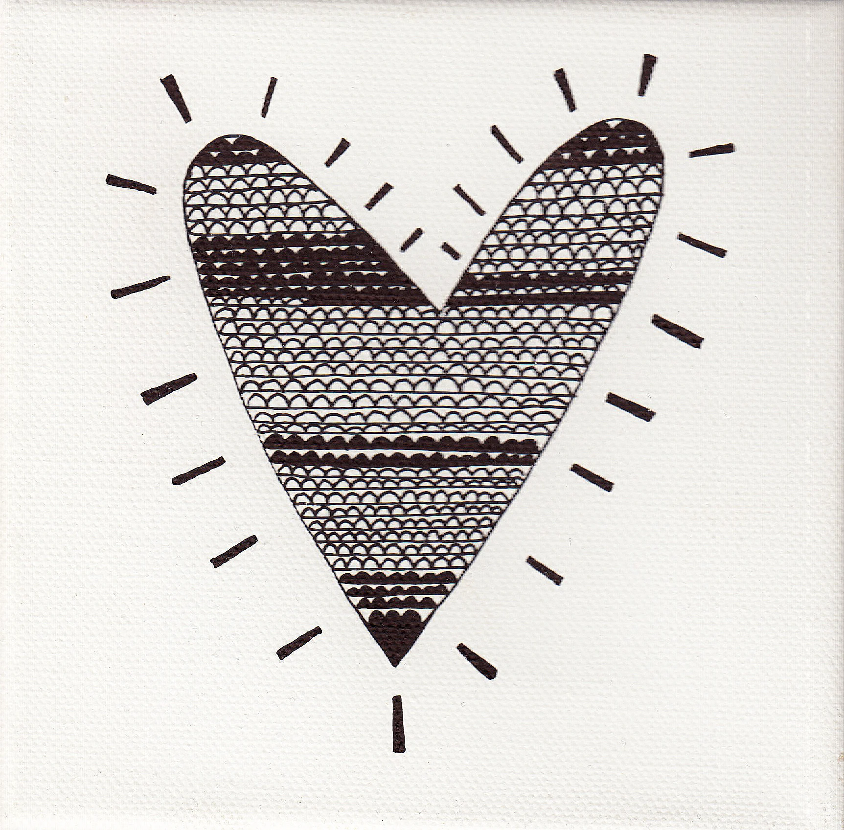 "heart waves", white, 15x15cm, € 28,-