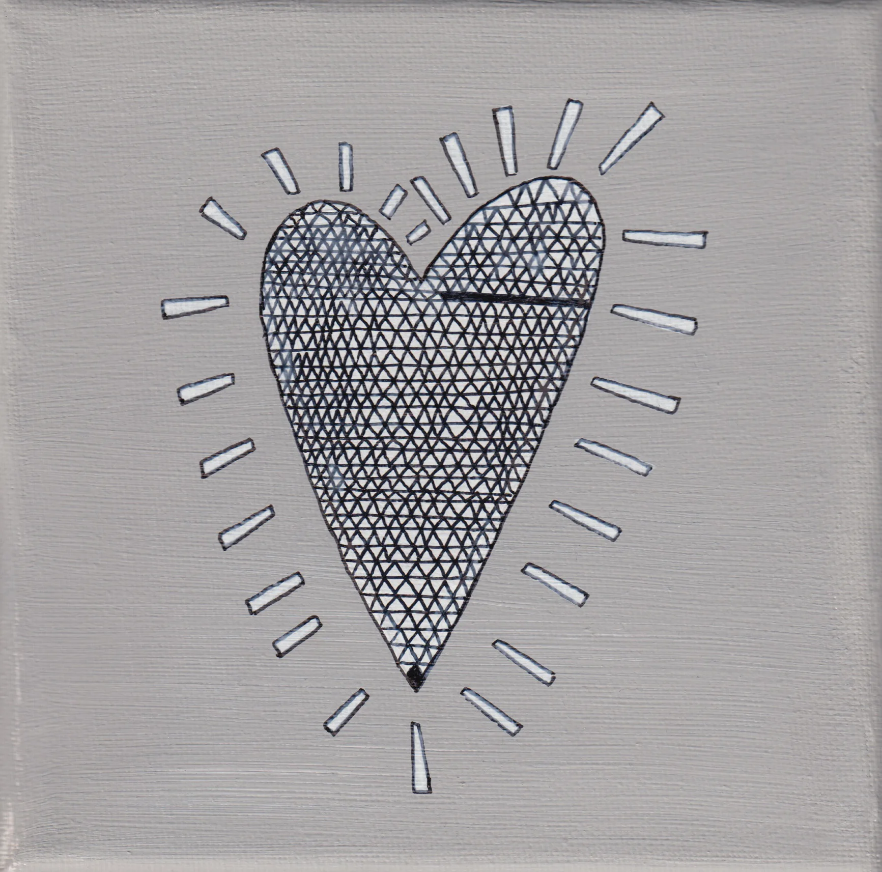 "heart cristall", teal, 15x15cm, € 28,-