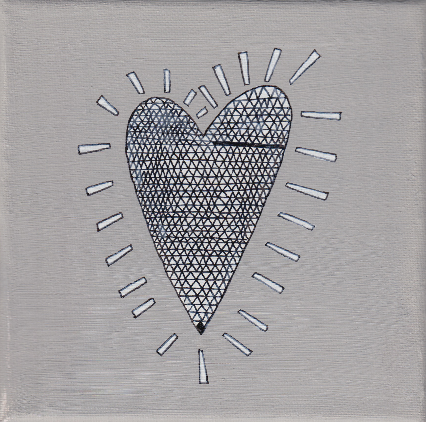 "heart cristall", teal, 15x15cm, € 28,-