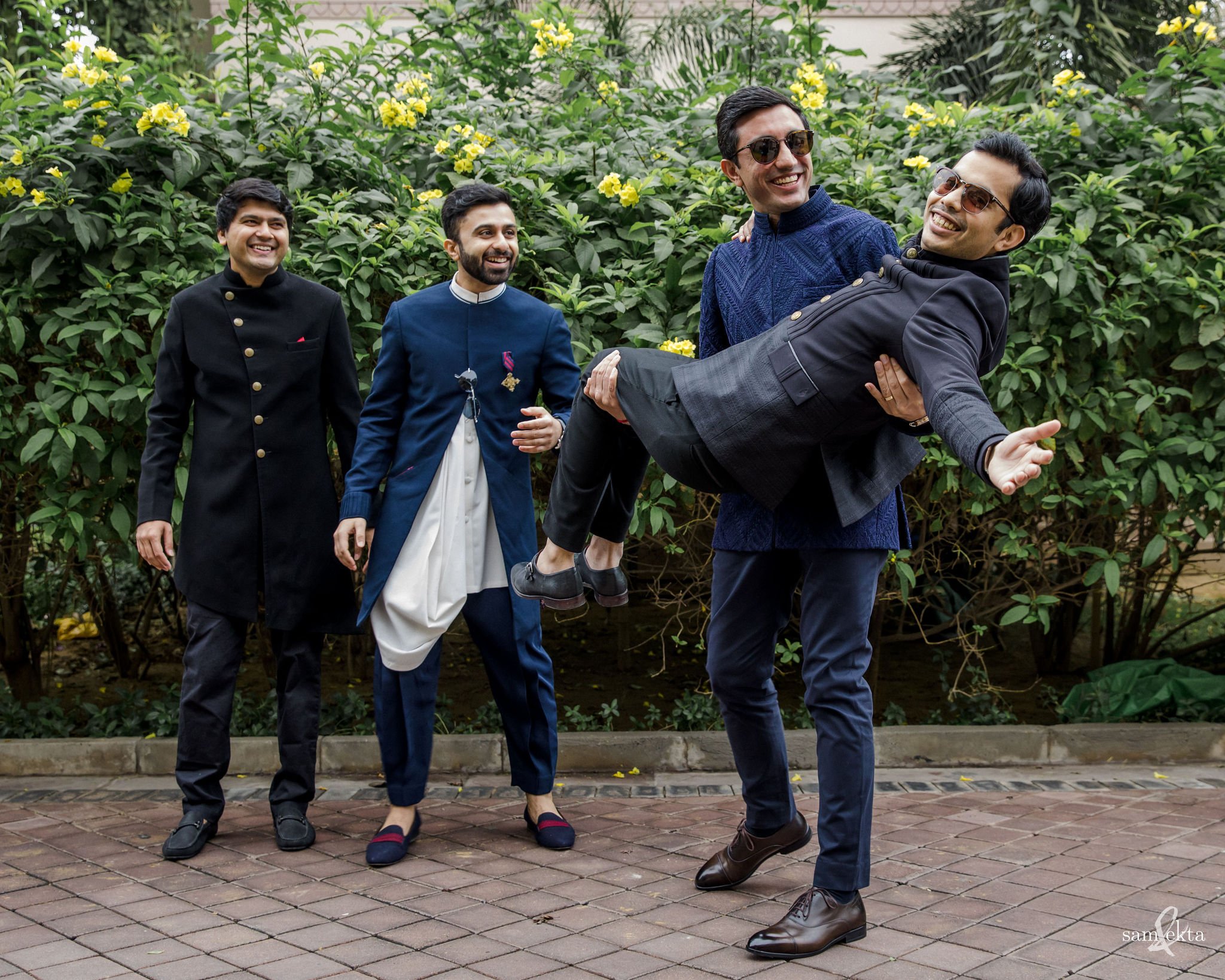 Thanks to the prediction of rains on their wedding day, Saba &amp; Ishaan decided to have their baraat on the day before the wedding. And as this first photo indicates, it was going to be crazy