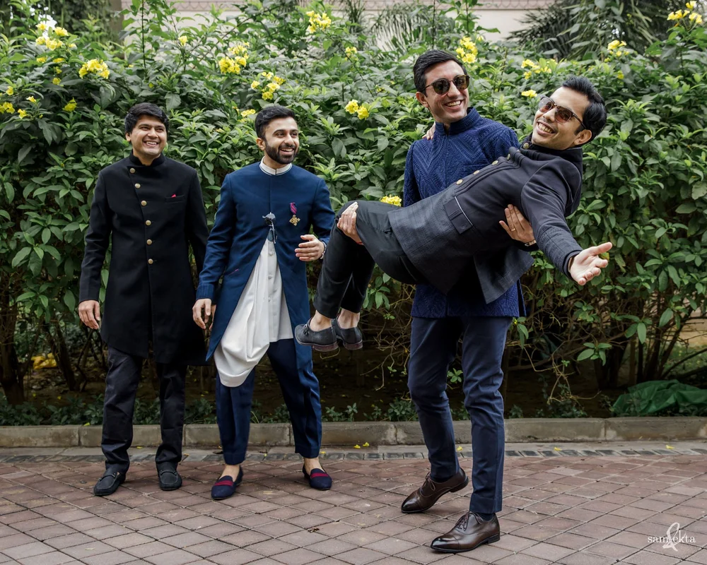 Thanks to the prediction of rains on their wedding day, Saba &amp; Ishaan decided to have their baraat on the day before the wedding. And as this first photo indicates, it was going to be crazy