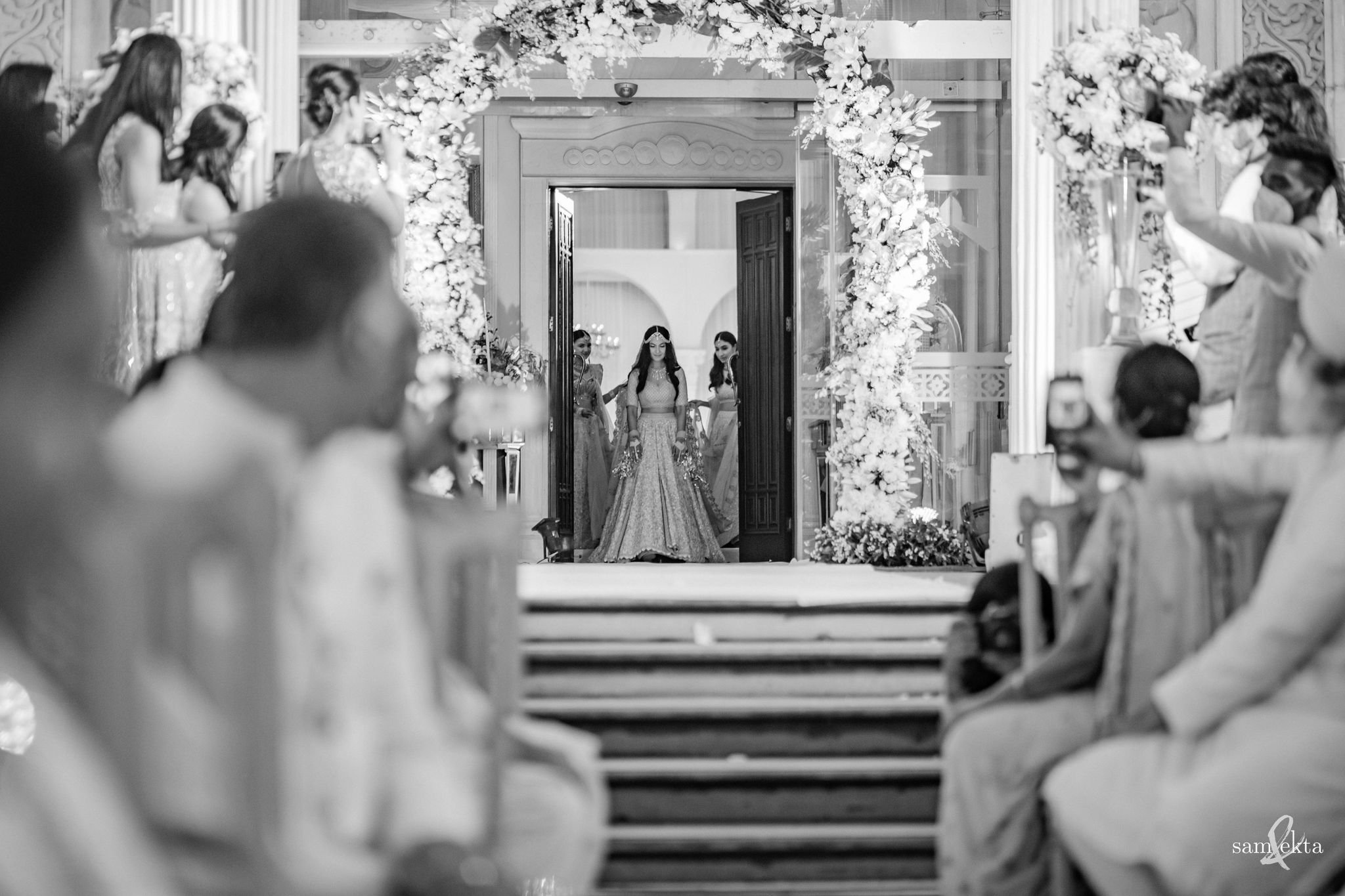 As the doors opened to reveal the bride, a collective gasp went up in the air