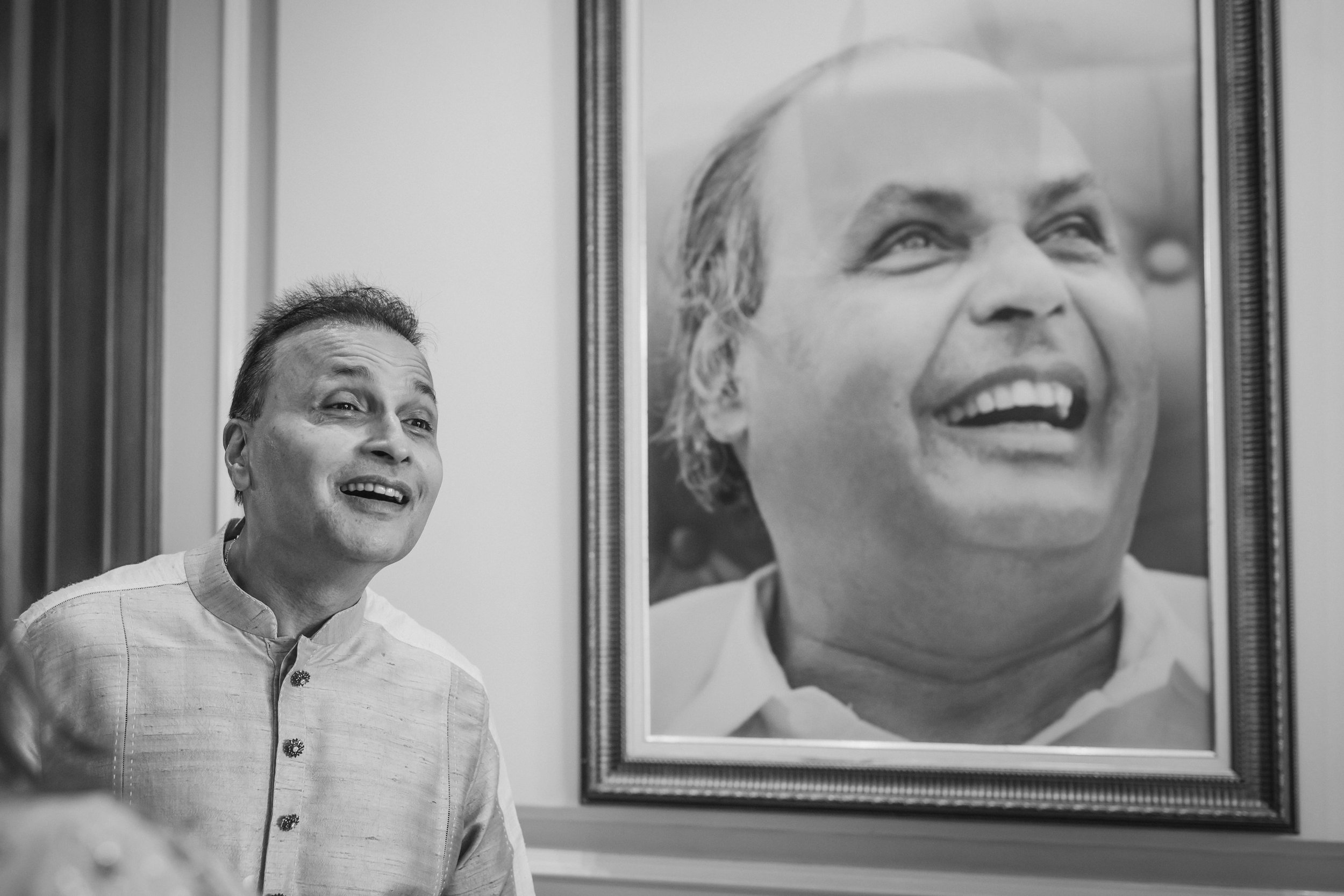 As he hosts his son Anmol’s wedding to Khrisha at their home in Mumbai, Anil Ambani’s joyful smile is almost an exact replica of that of his fathers