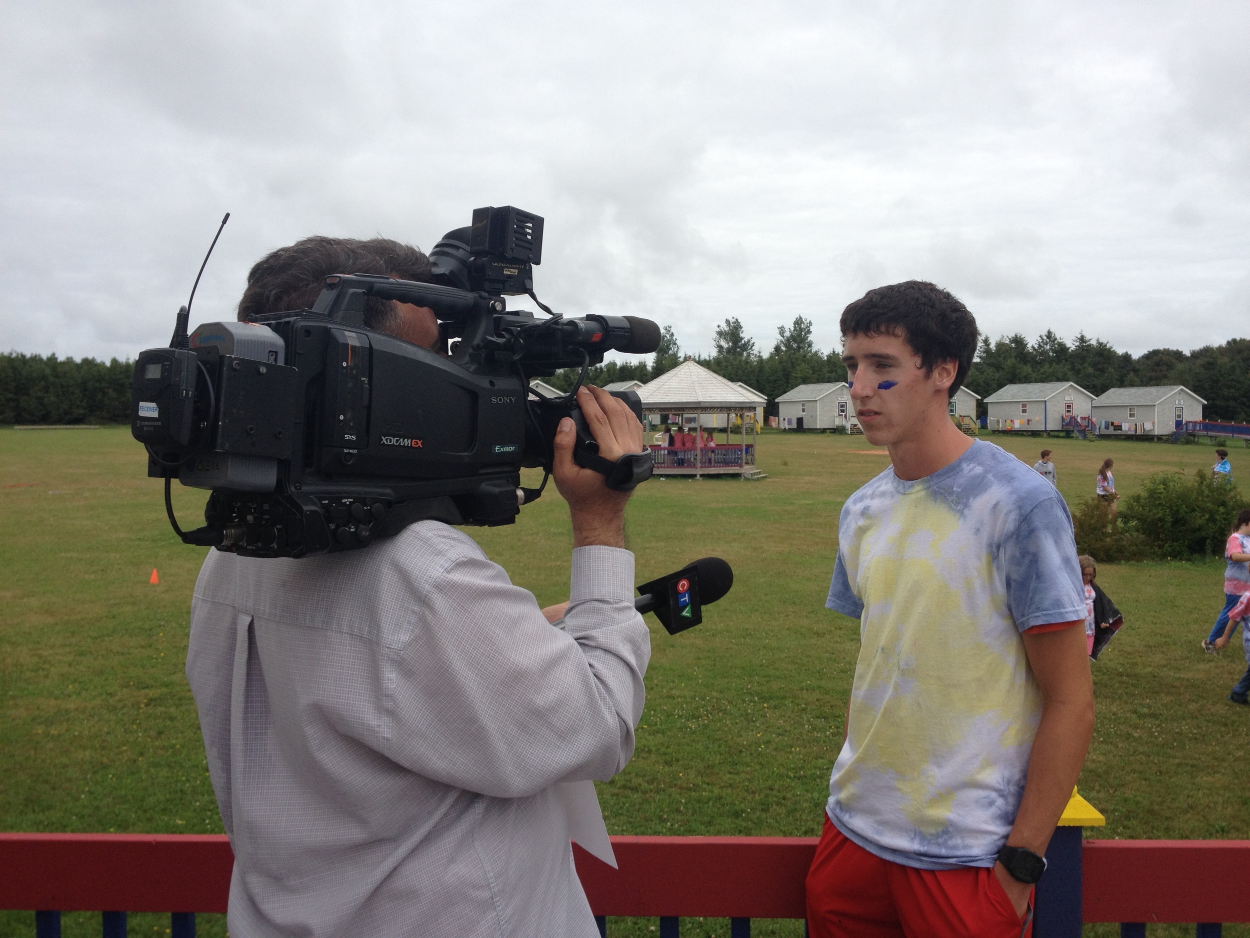 Eric MacInnis interviewed by CTV News. Eric has been coming to camp for 10 years. He has been a camper, jr counsellor, and is now our waterfront coordinator 