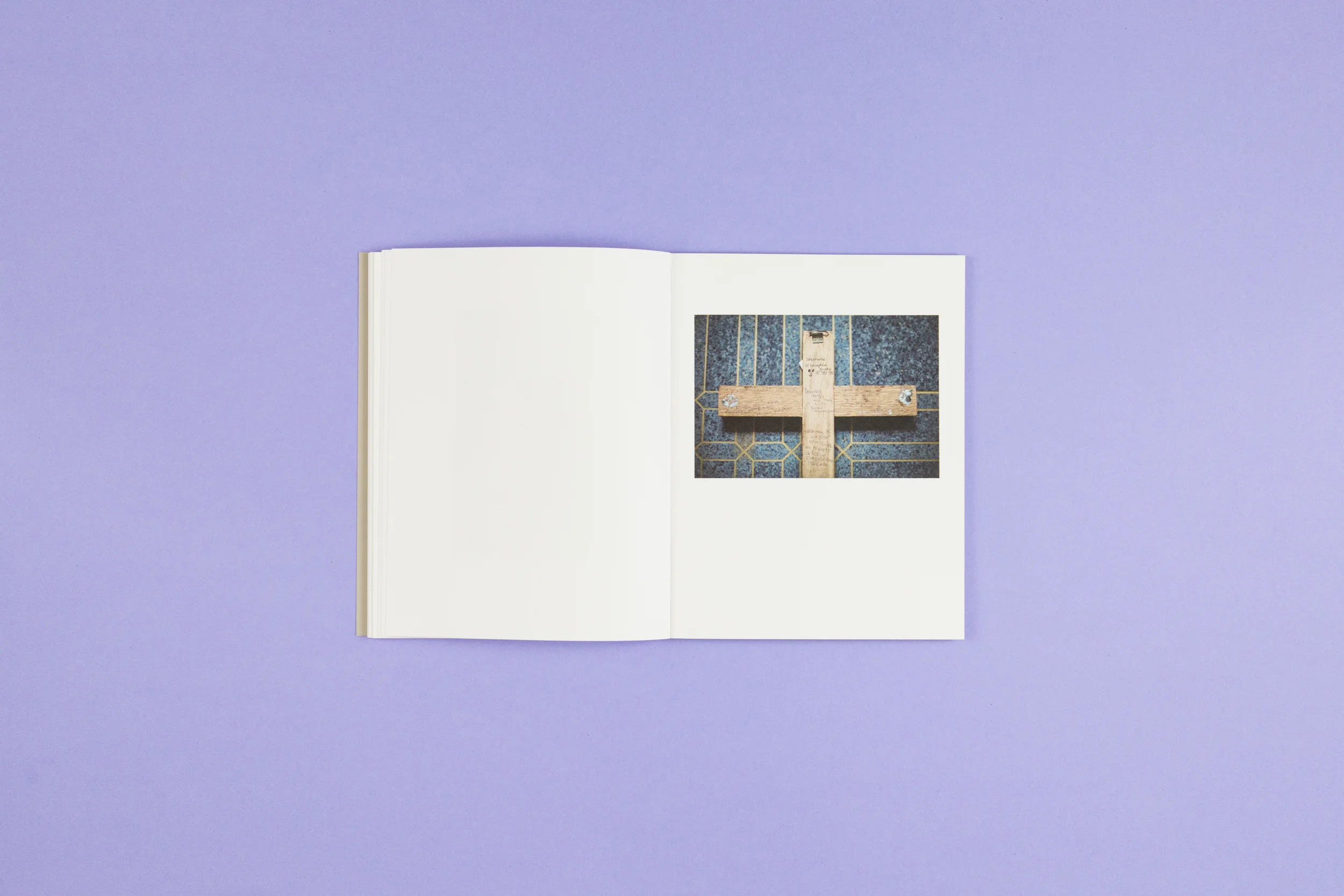 Book spread from 'A Bower for Sisters' by Aisling O'Rourke, self-published photobook with photography by Aisling O'Rourke and designed by Read That Image.
