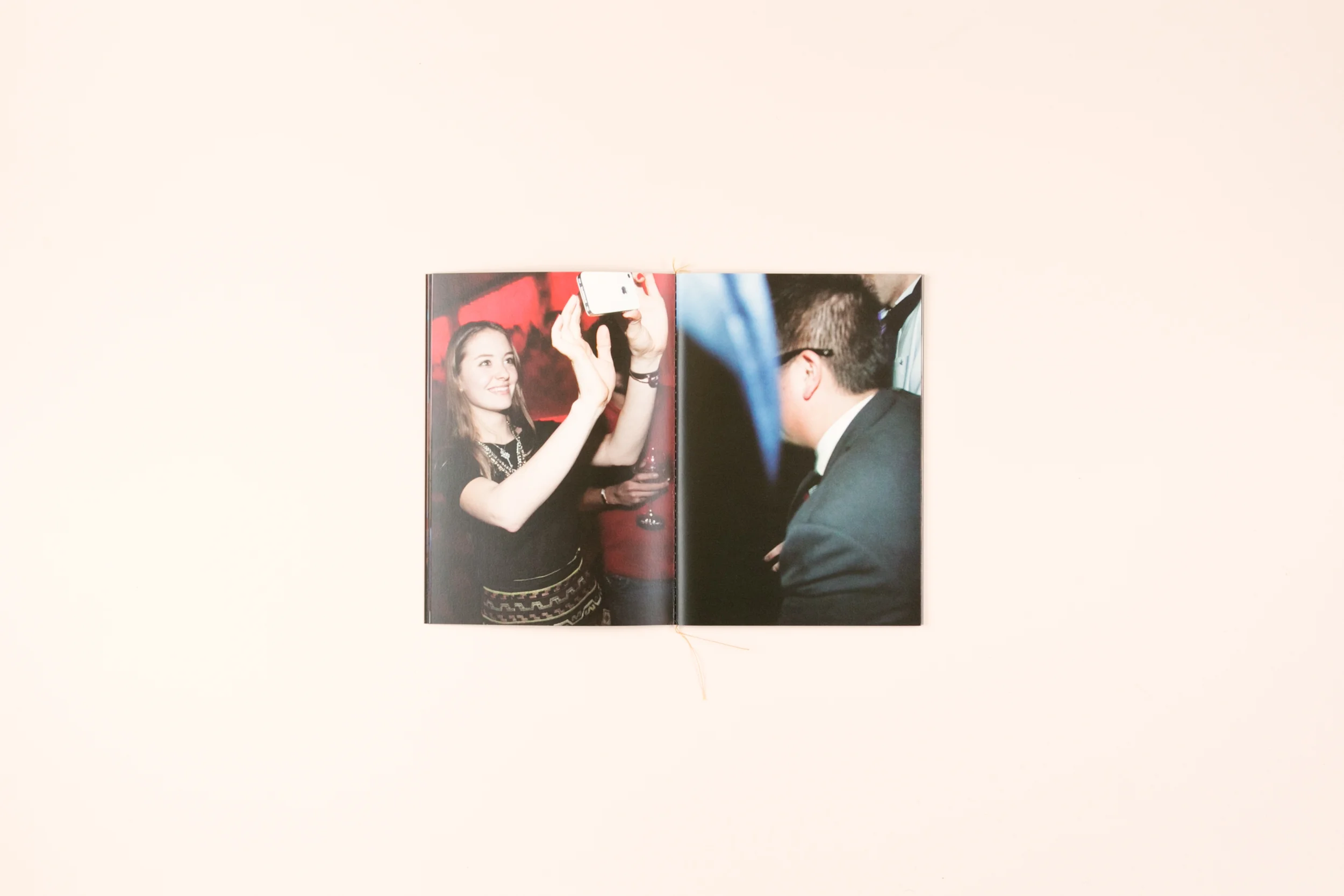 Book spread from self-published photobook 'Life of Psy' featuring photography by Maciej Pestka and design by Read That Image.