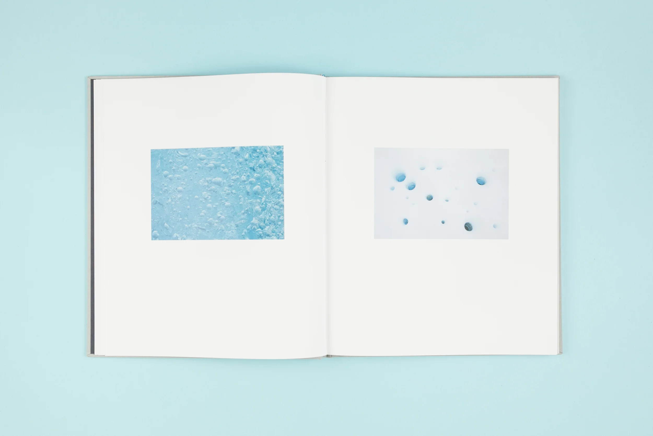 Book spread from self-published photobook 'Out of Thin Air' featuring photography by Daragh Muldowney and design by Read That Image.