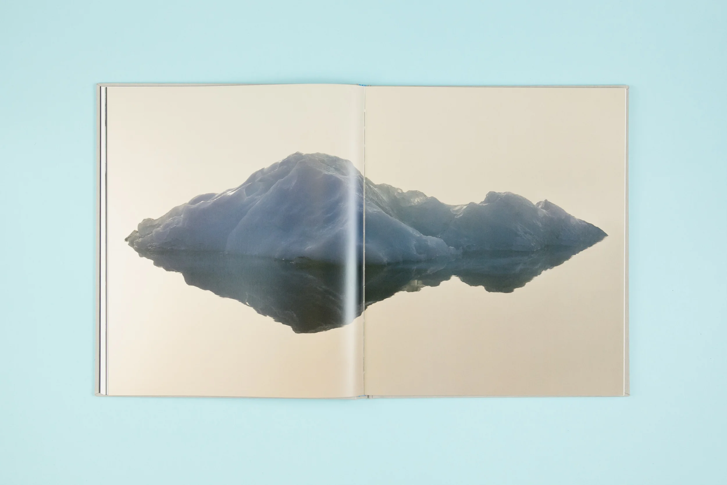 Book spread from self-published photobook 'Out of Thin Air' featuring photography by Daragh Muldowney and design by Read That Image.