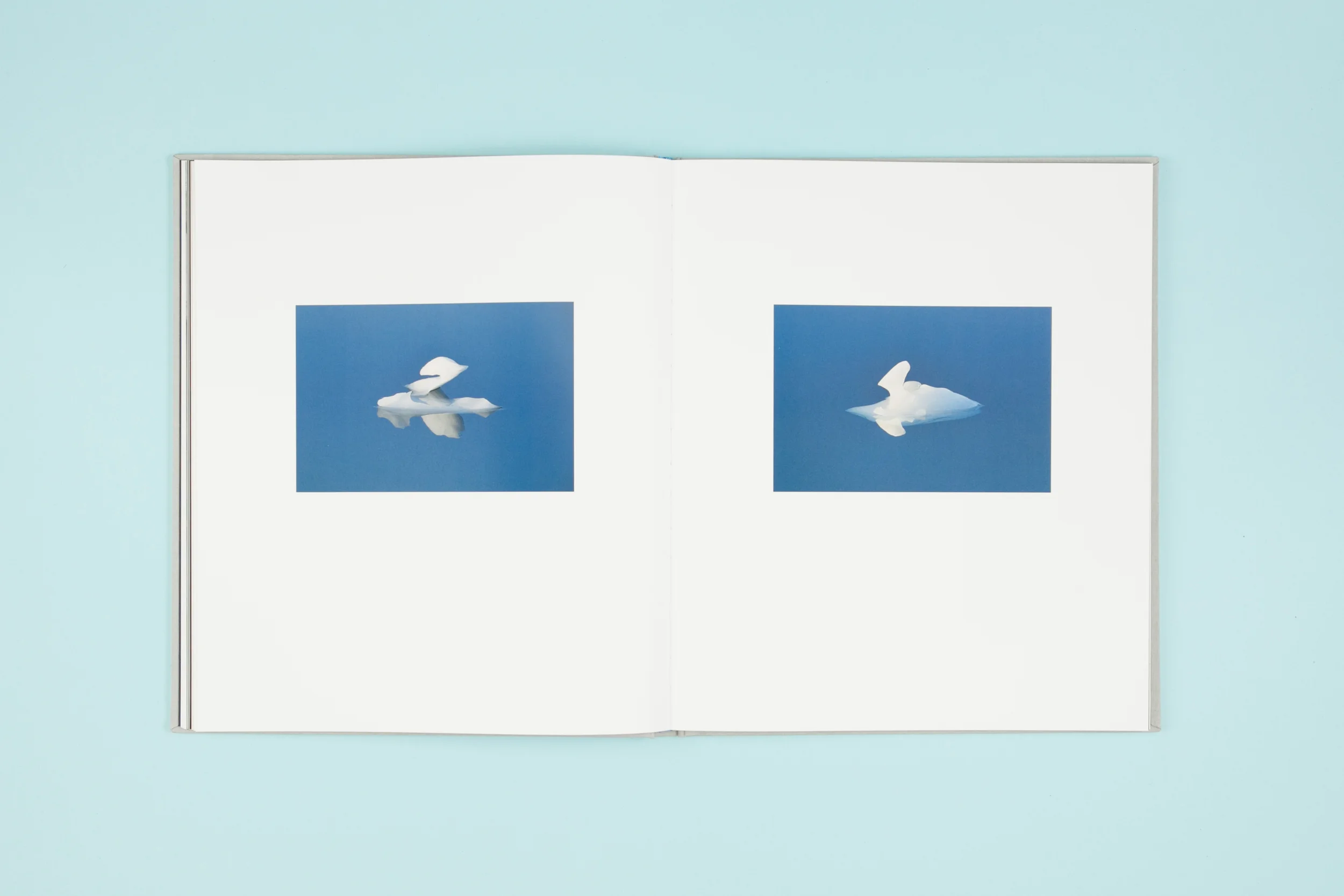 Book spread from self-published photobook 'Out of Thin Air' featuring photography by Daragh Muldowney and design by Read That Image.