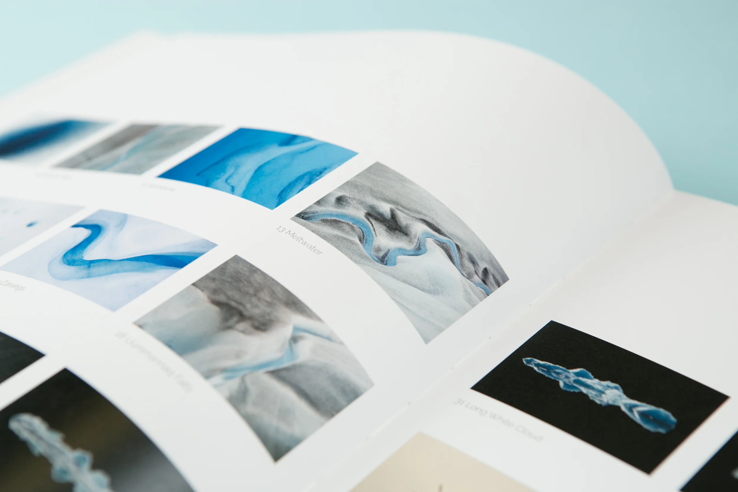Detail of self-published photobook 'Out of Thin Air' featuring photography by Daragh Muldowney and design by Read That Image.
