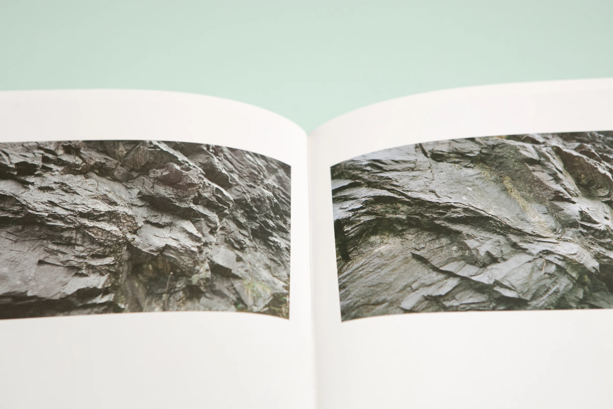 Book spread from The Whistle Blowing a photobook with photography by Lorraine Tuck and Design by Read That Image Collective