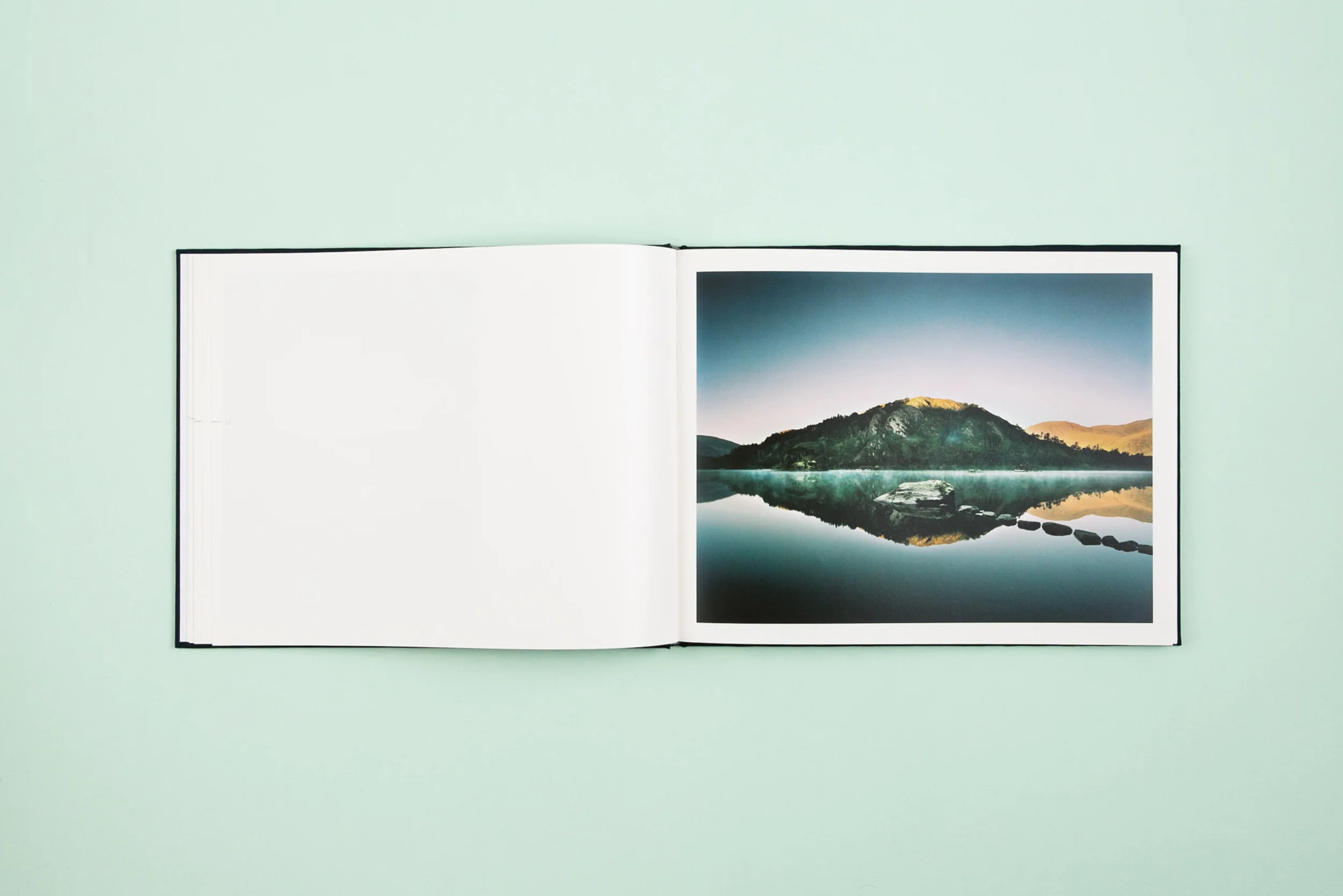 Book spread from self-published photobook 'Skyline' featuring photography by Eoghan Kavanagh and design by Read That Image.