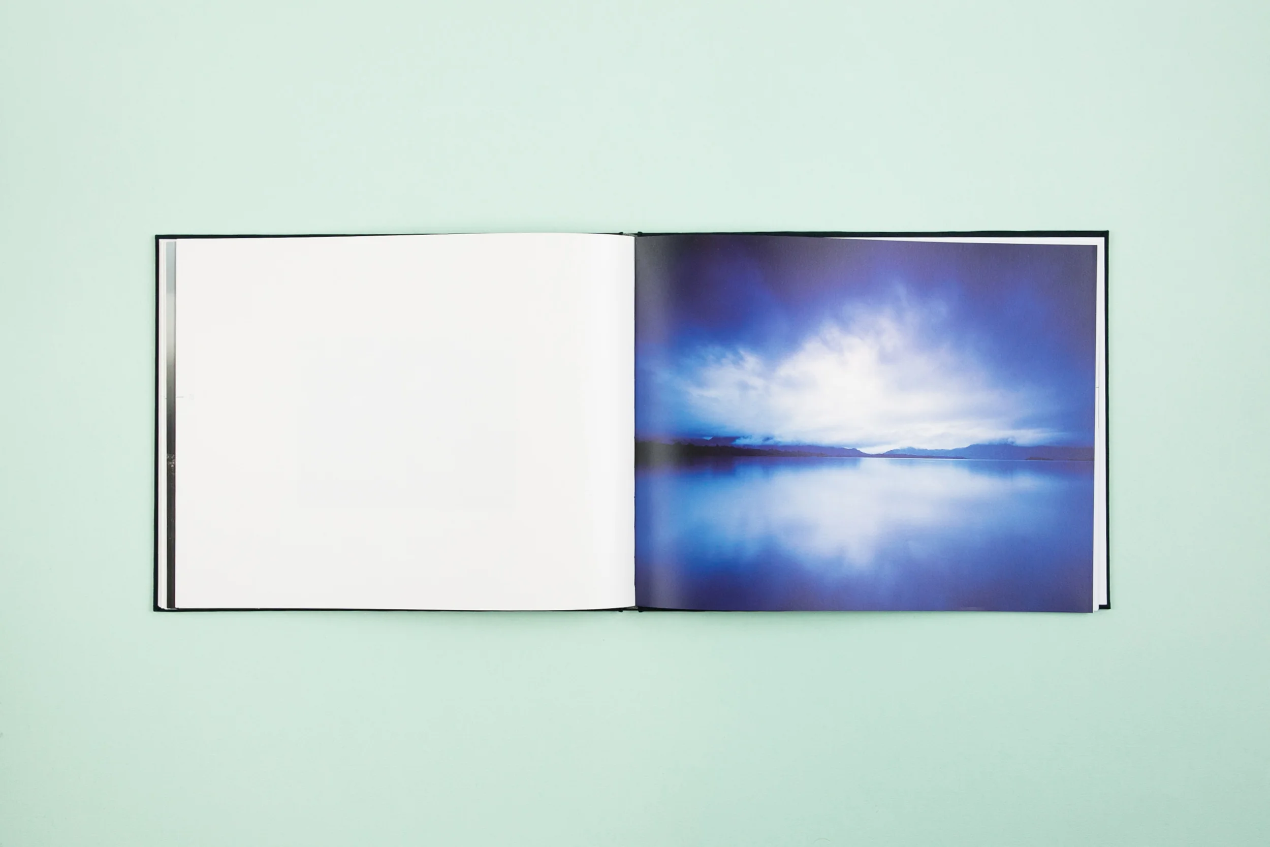 Book spread from self-published photobook 'Skyline' featuring photography by Eoghan Kavanagh and design by Read That Image.