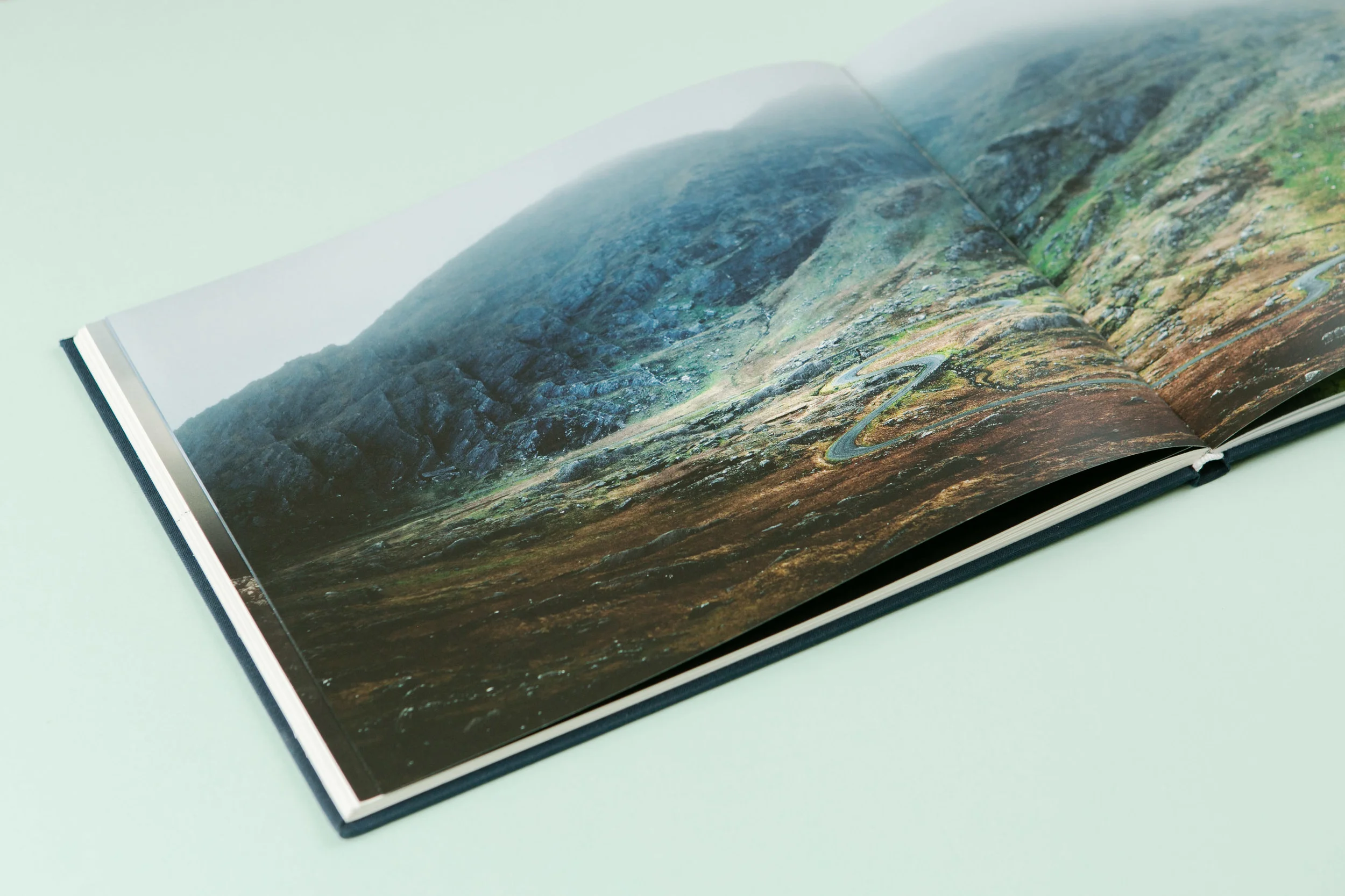 Detail of self-published photobook 'Skyline' featuring photography by Eoghan Kavanagh and design by Read That Image