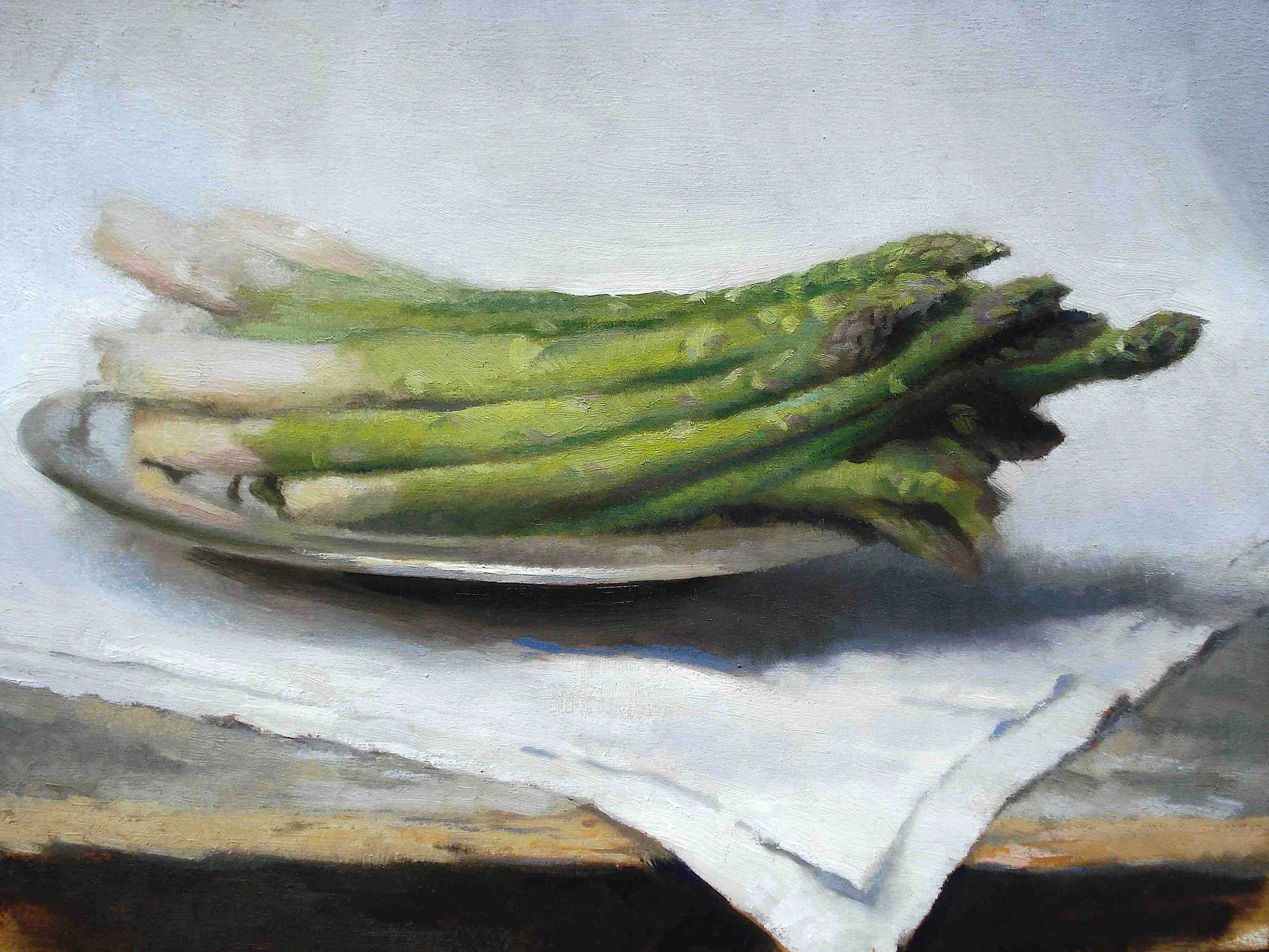 Asparagus. 35 x 25cm, oil on board