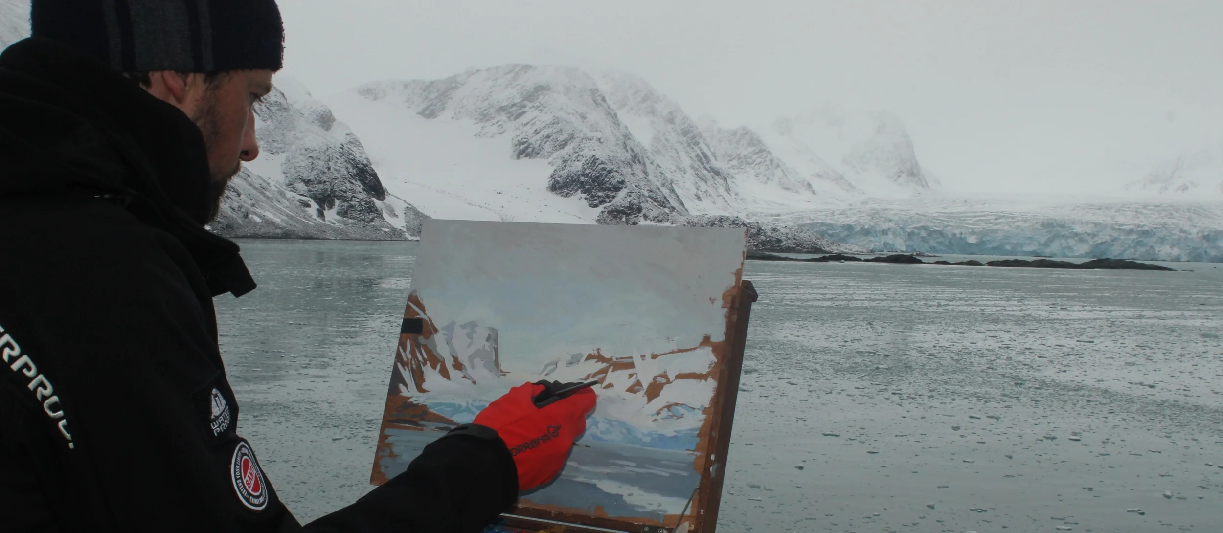 Painting in the Arctic.