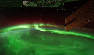 Aurora Borealis from space.