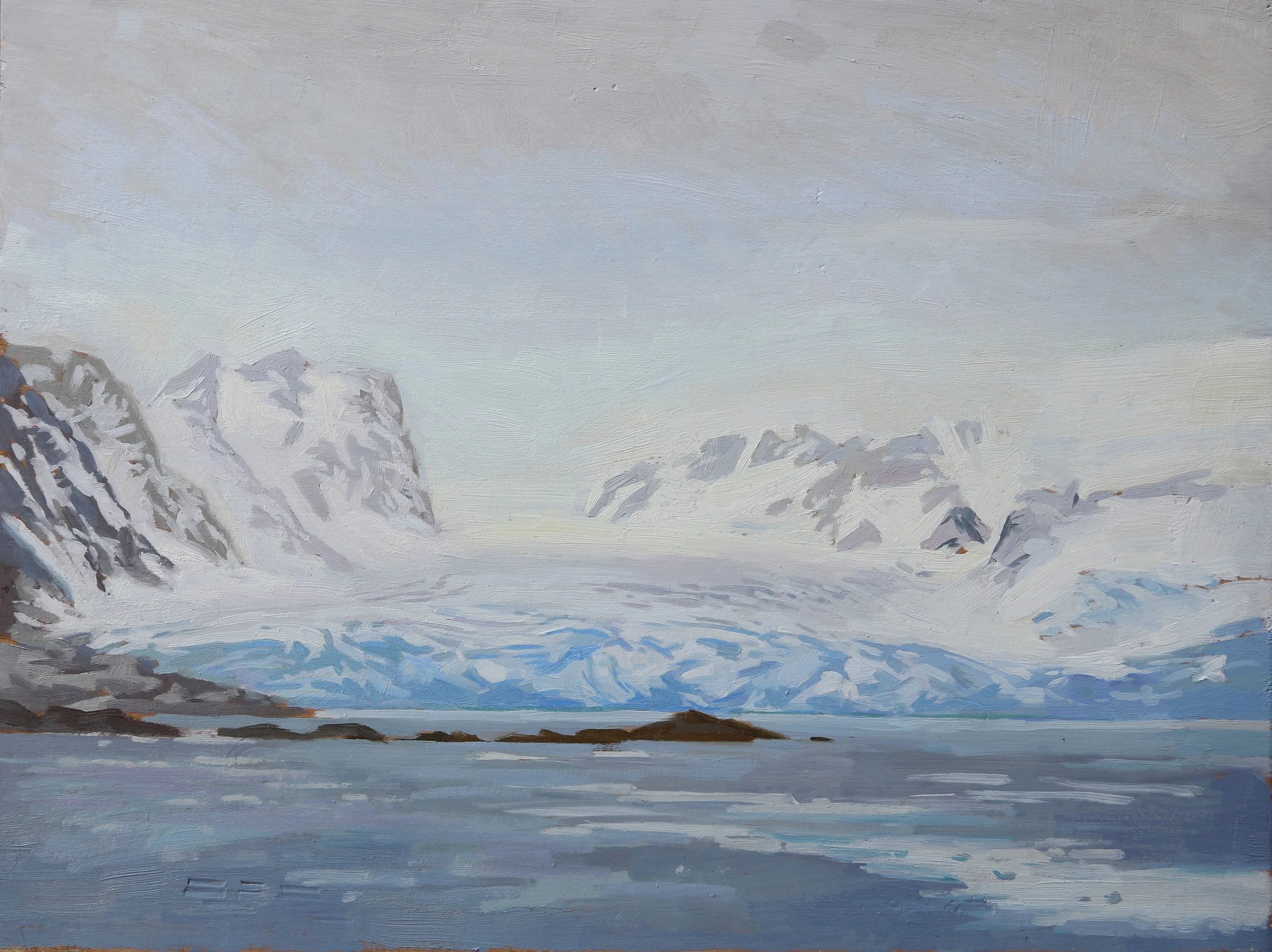  Arctic glacier.&nbsp;oil on board.&nbsp;40x30cm. 