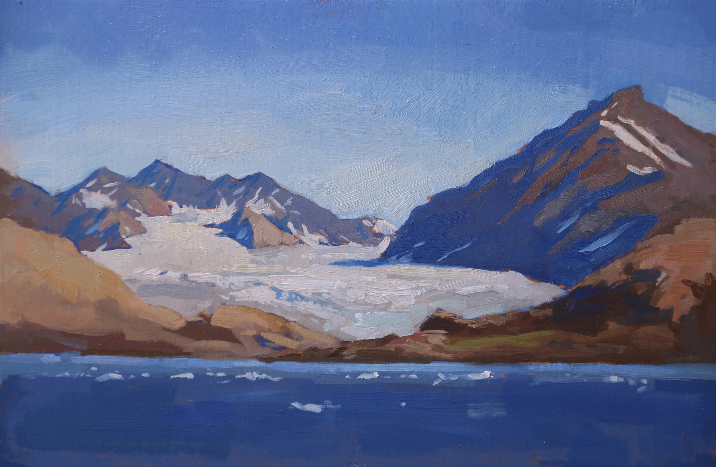  Kings bay, Svalbard. Oil on board.&nbsp;30x20cm. 