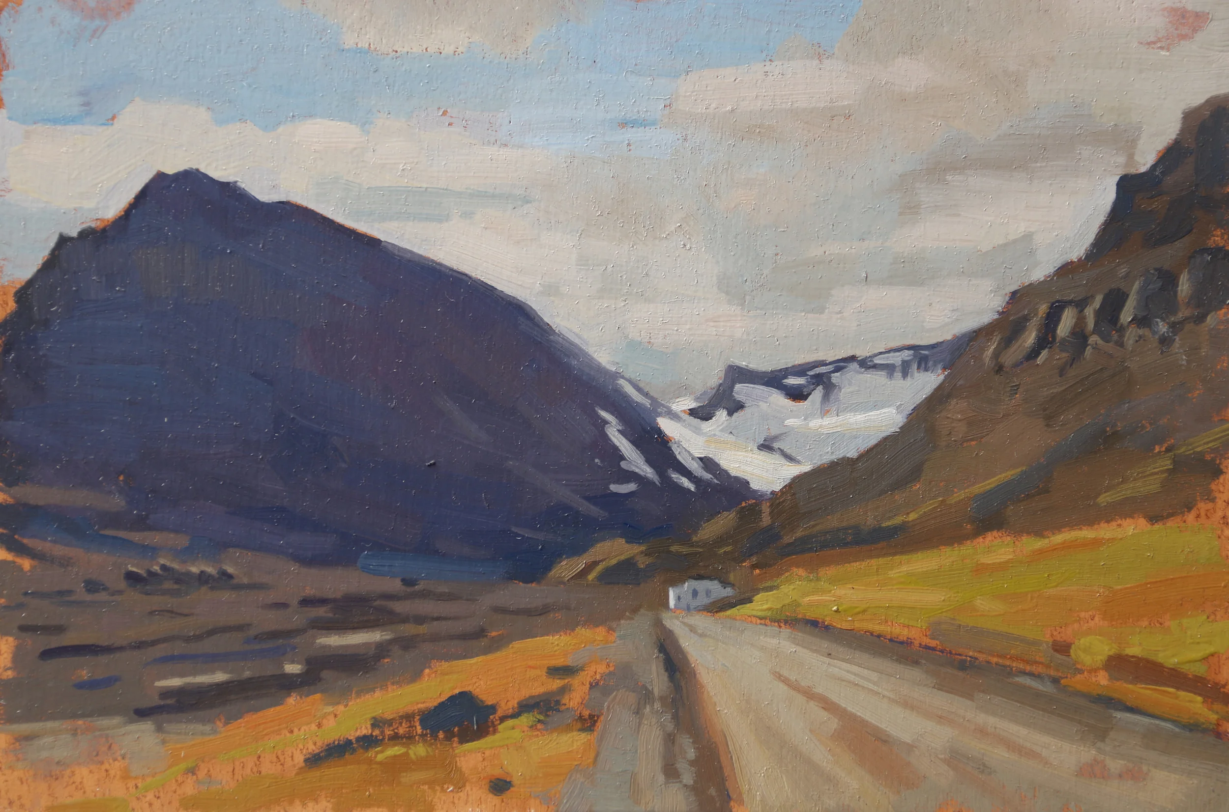  Longyearbyen. Oil on board. 30x20cm. 