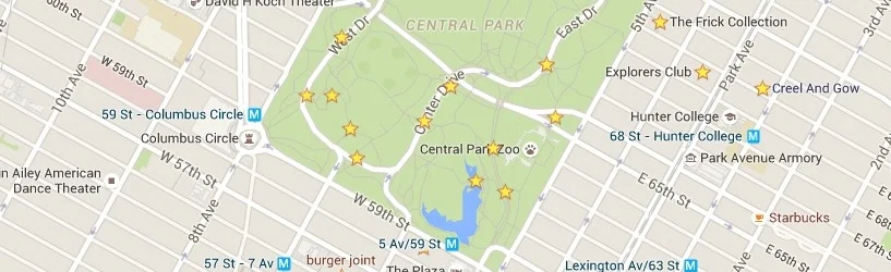 Setting locations of various bridges on my googlemaps.