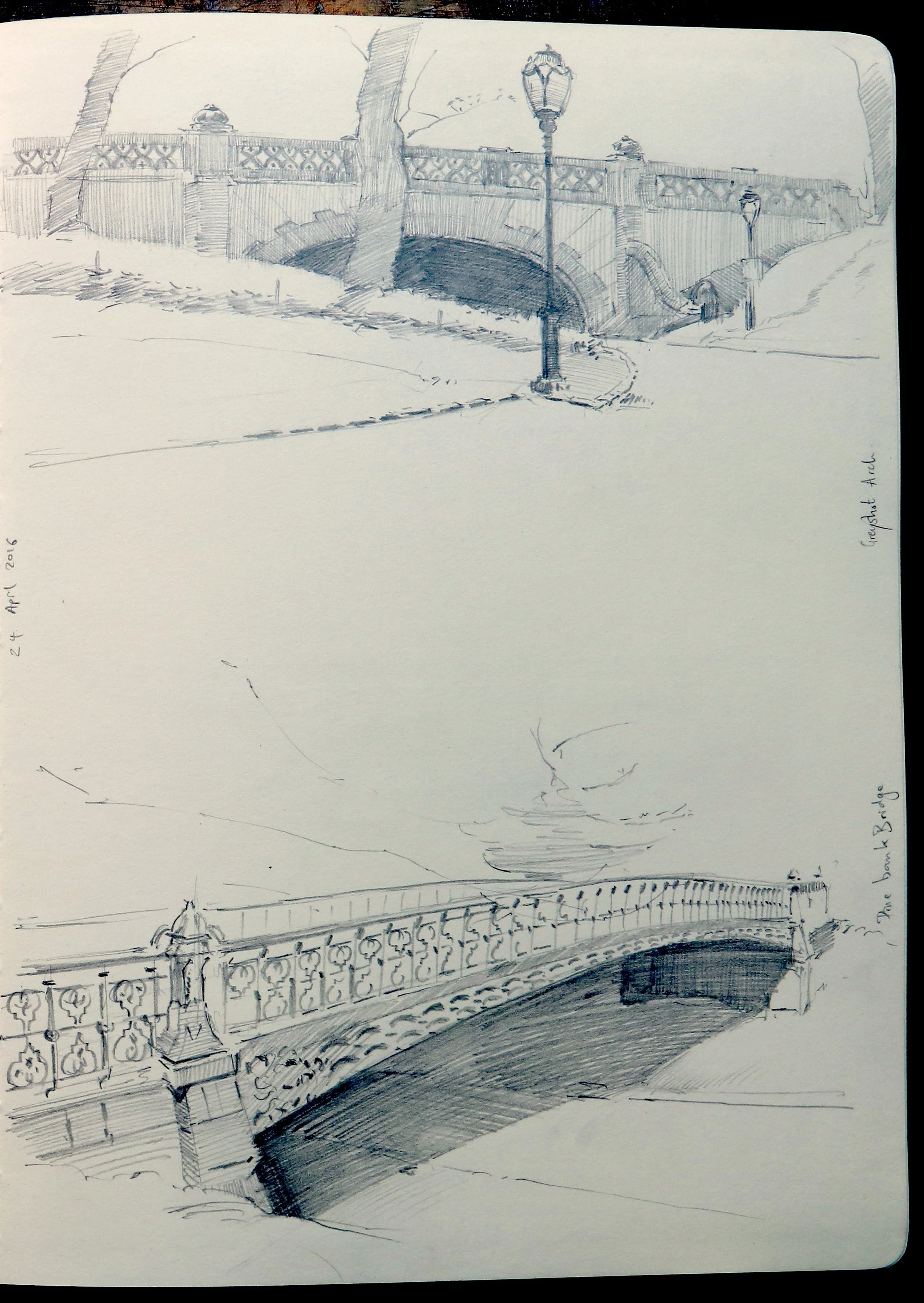 GREYSHOT ARCH. built in 1860-1862 by Calvert Vaux. PINE BANK BRIDGE , built in 1861 by J.B. and W.W. Cornell Ironworks