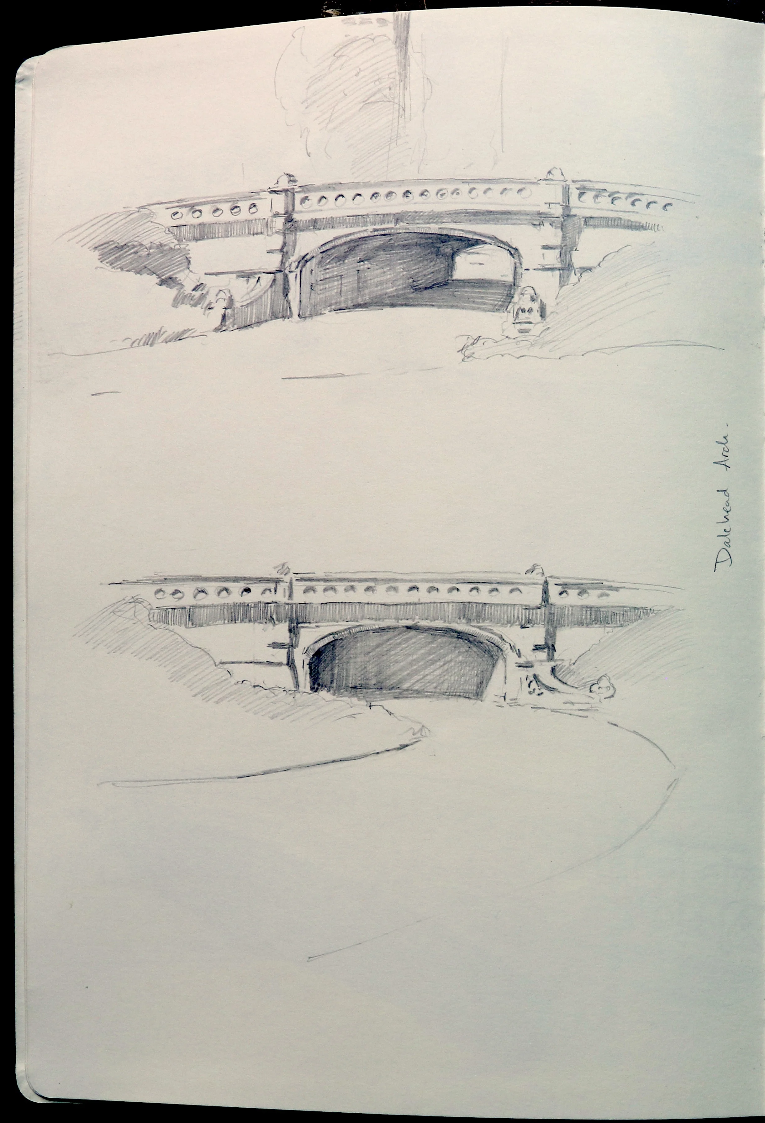 DALEWOOD ARCH . Built 1860 - 1862 by Calvert Vaux. Stone arch vehicle bridge.
