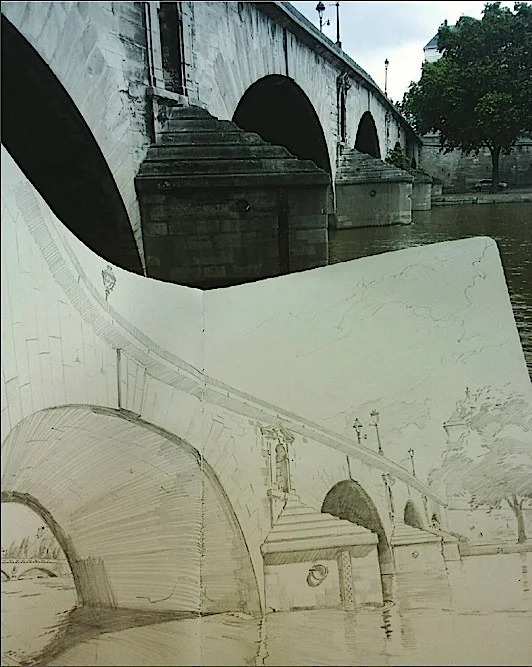 "Pont Royal" with sketchbook