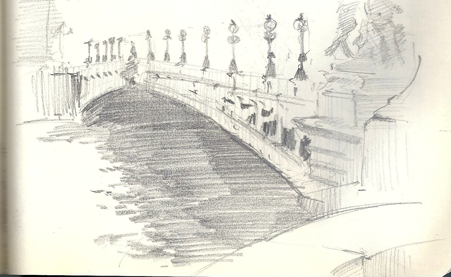 Pont Alexandre III, sketch from May 2011